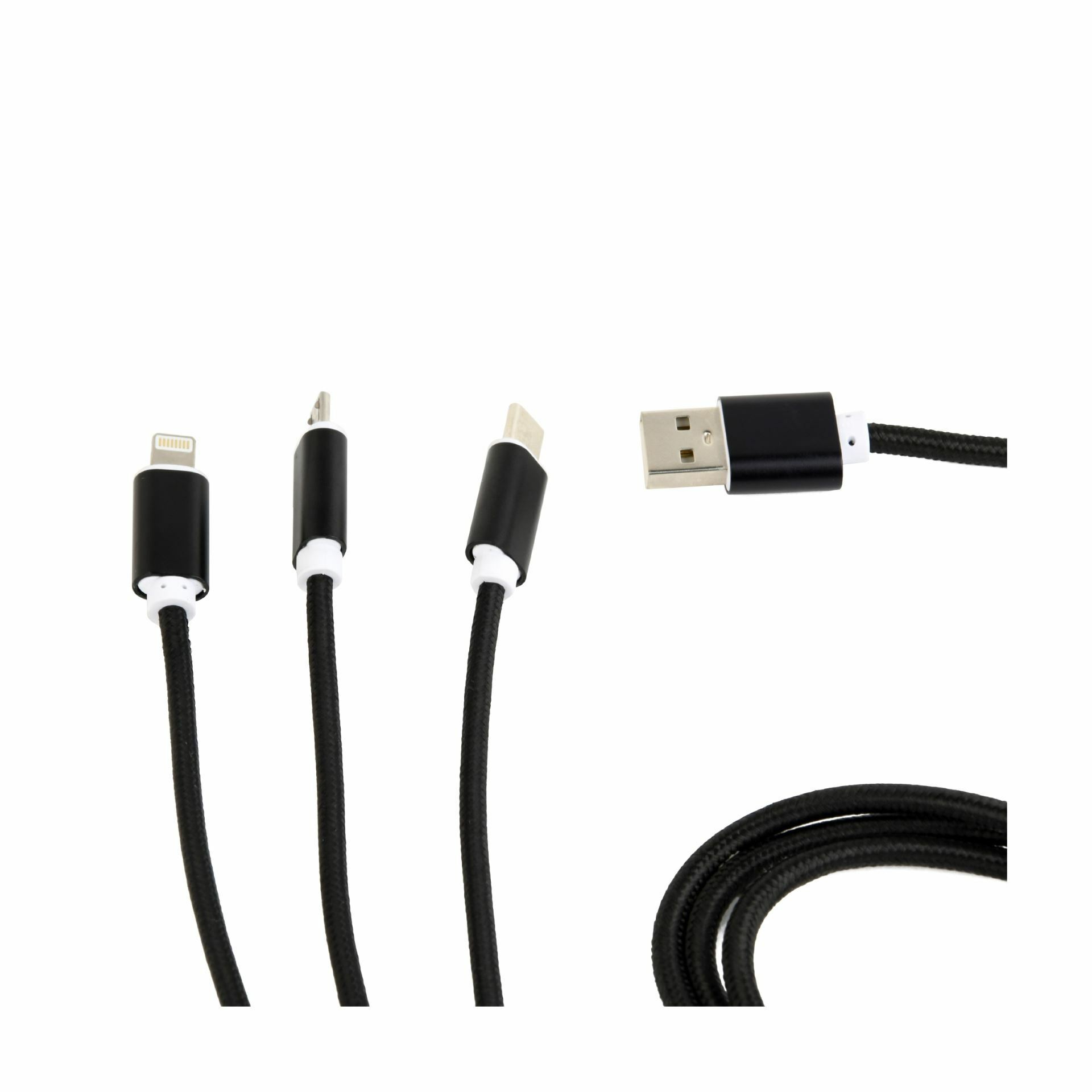 Cablexpert kabel USB Lightning/mikro/ TipC 1m črn za napajanje CC-USB2-AM31-1M - slika 2