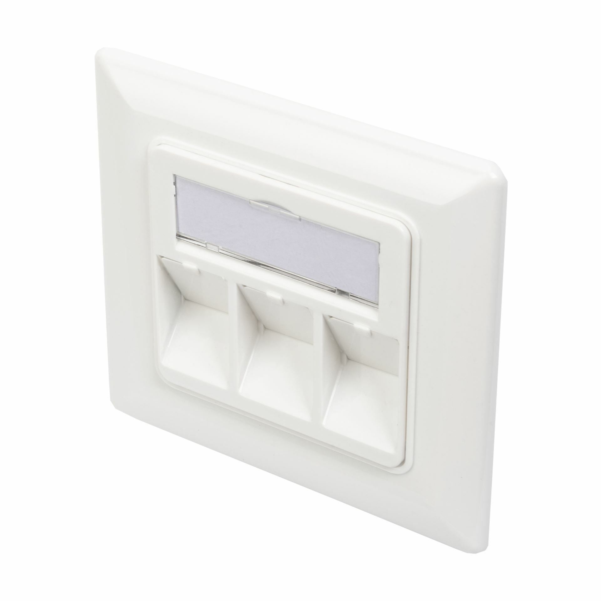 Digitus podometna vtičnica 3x RJ45 kotna 80x80 DN-93821