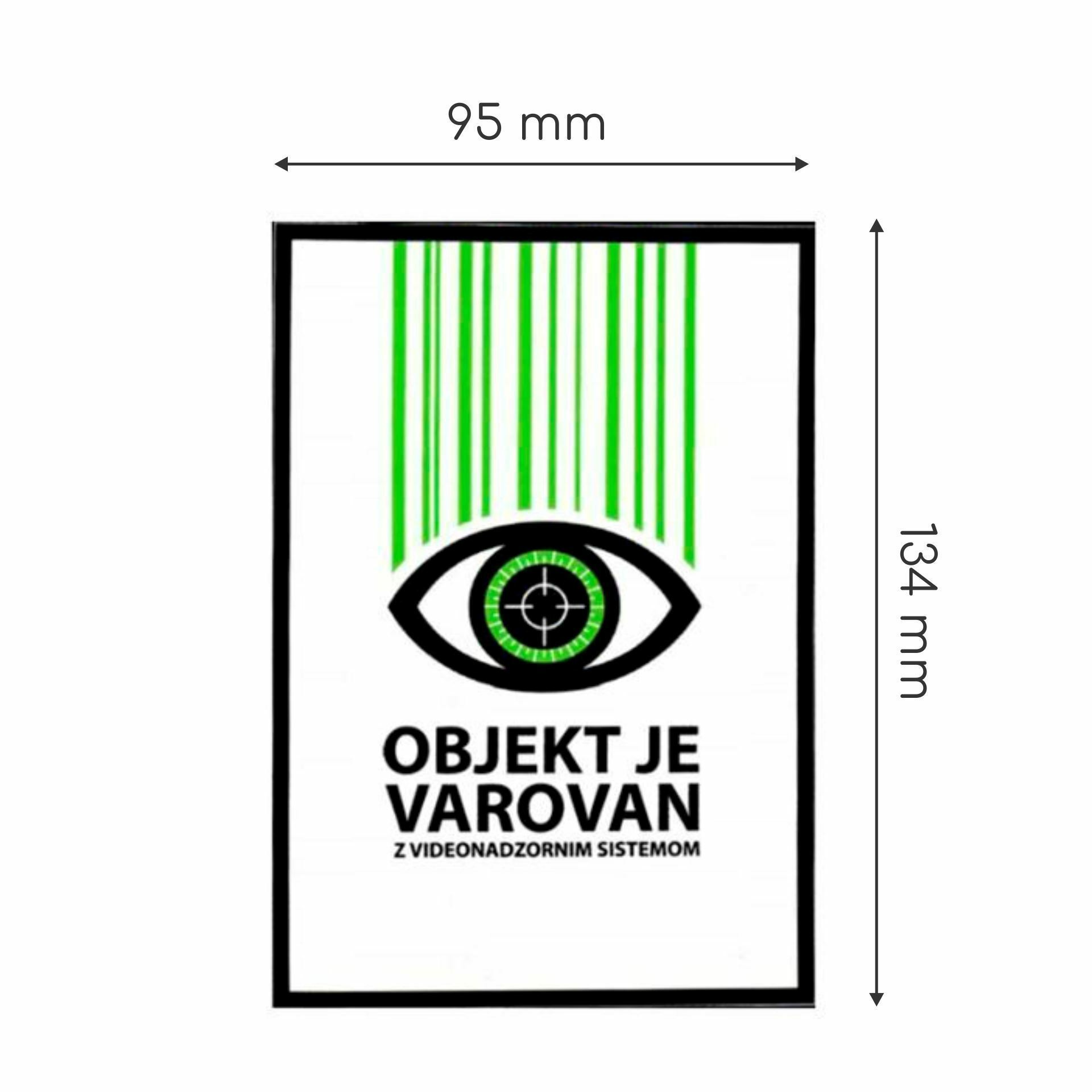 Nalepka "VIDEO" A6 (134x95) bela