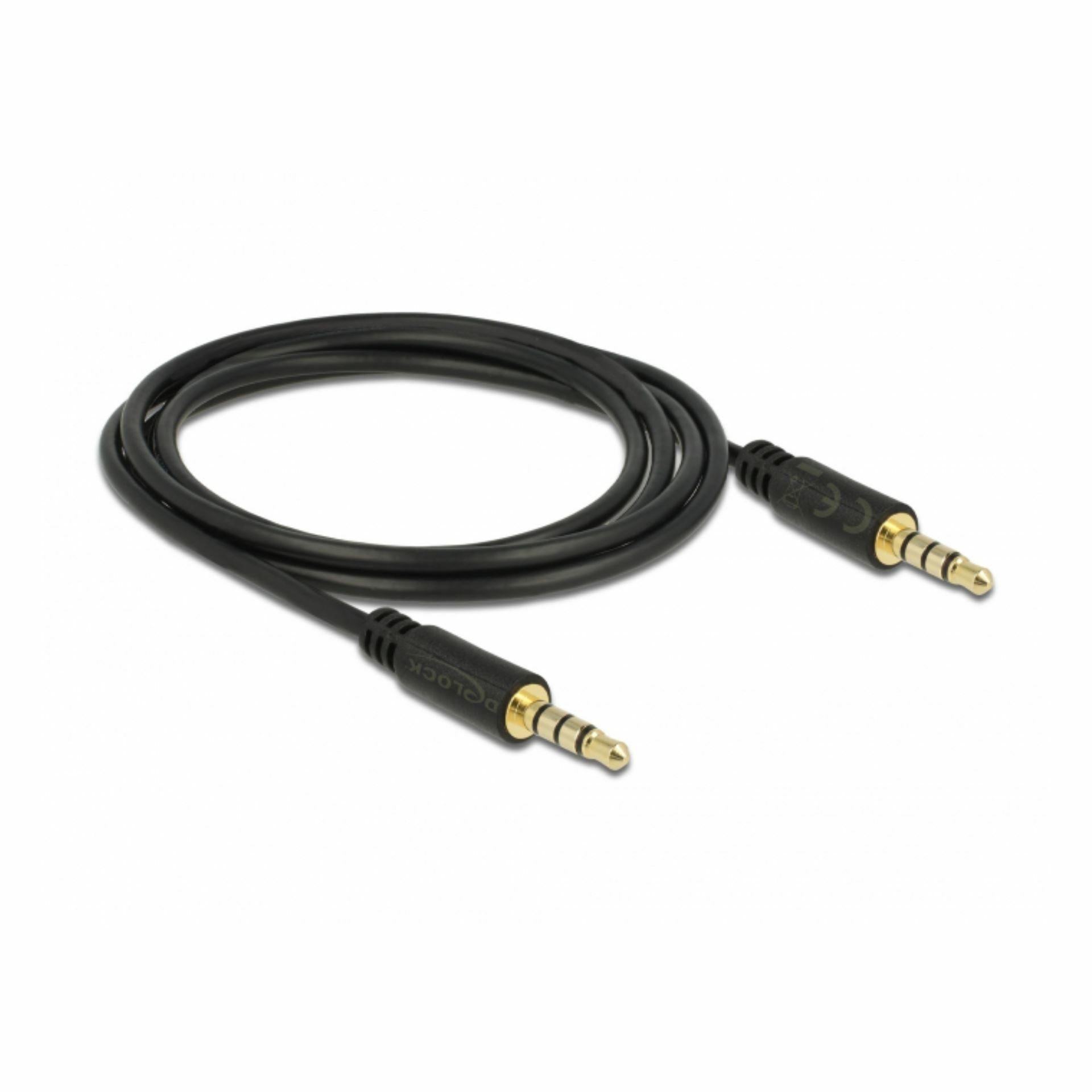 Delock kabel AVDIO 3,5M-3,5M 4pin 2m črn - slika 2