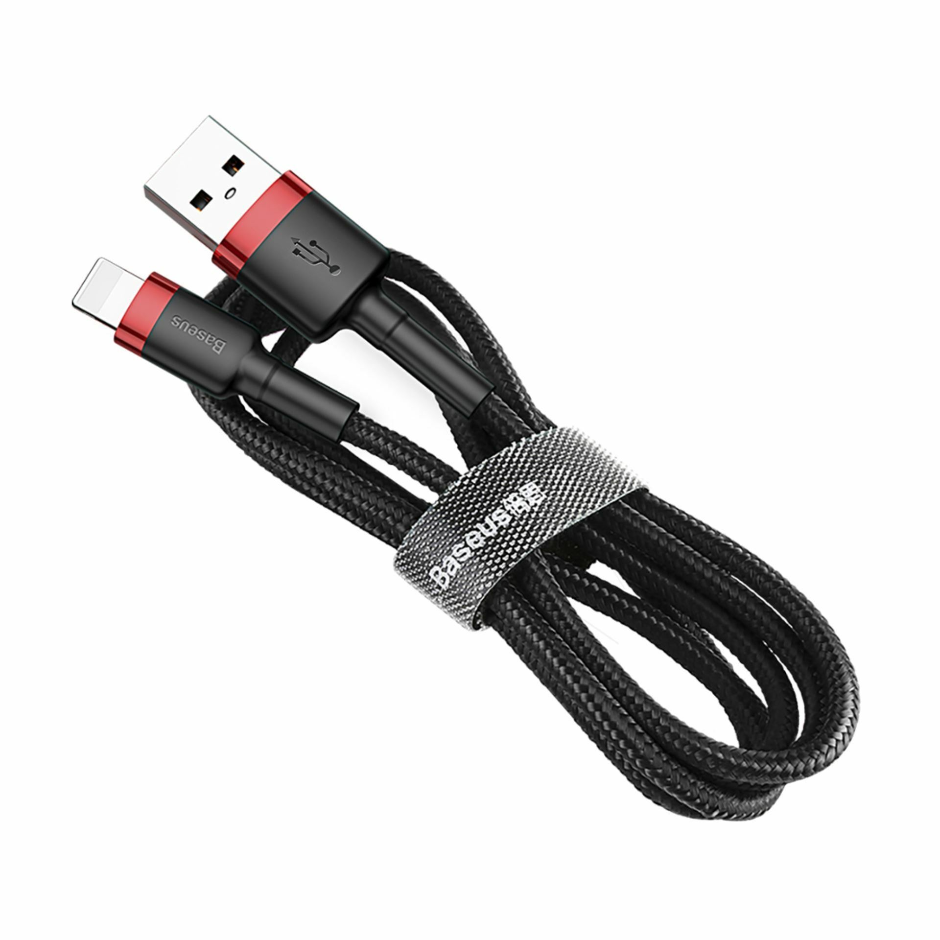Baseus kabel USB/Lightning 1m 2.4A Cafule rdeč/črn CALKLF-B19