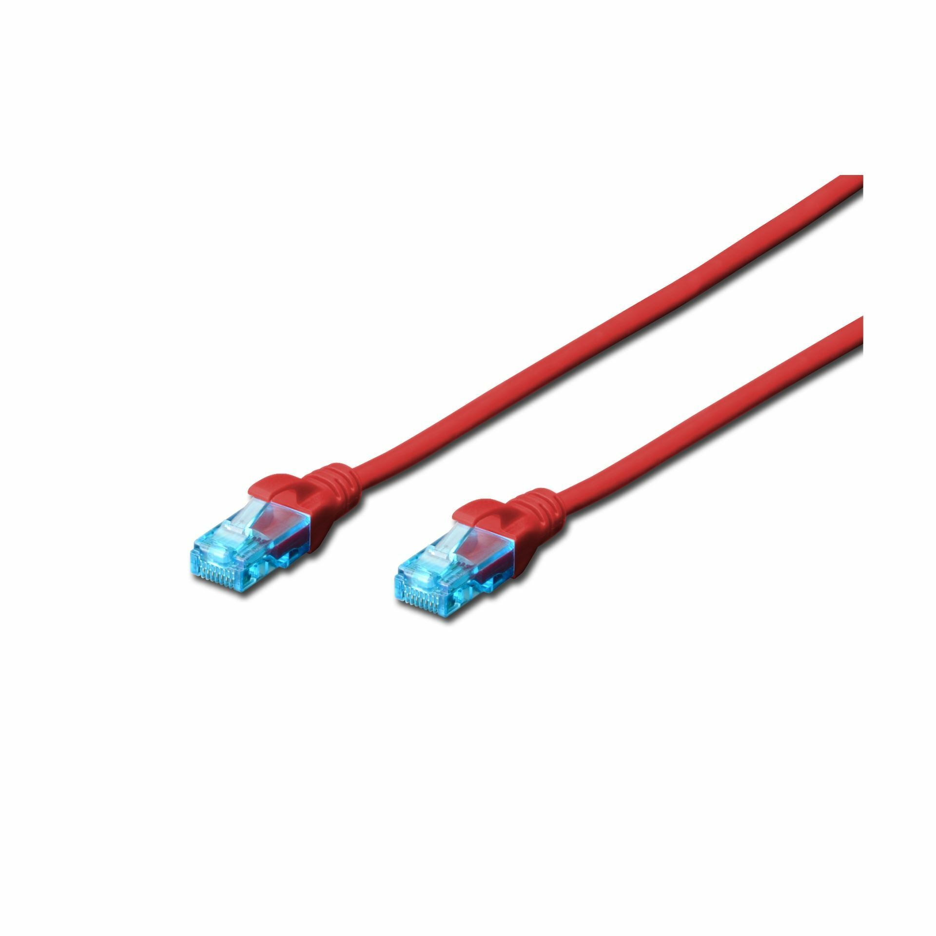 Digitus patch UTP CAT.5e 10m rdeč