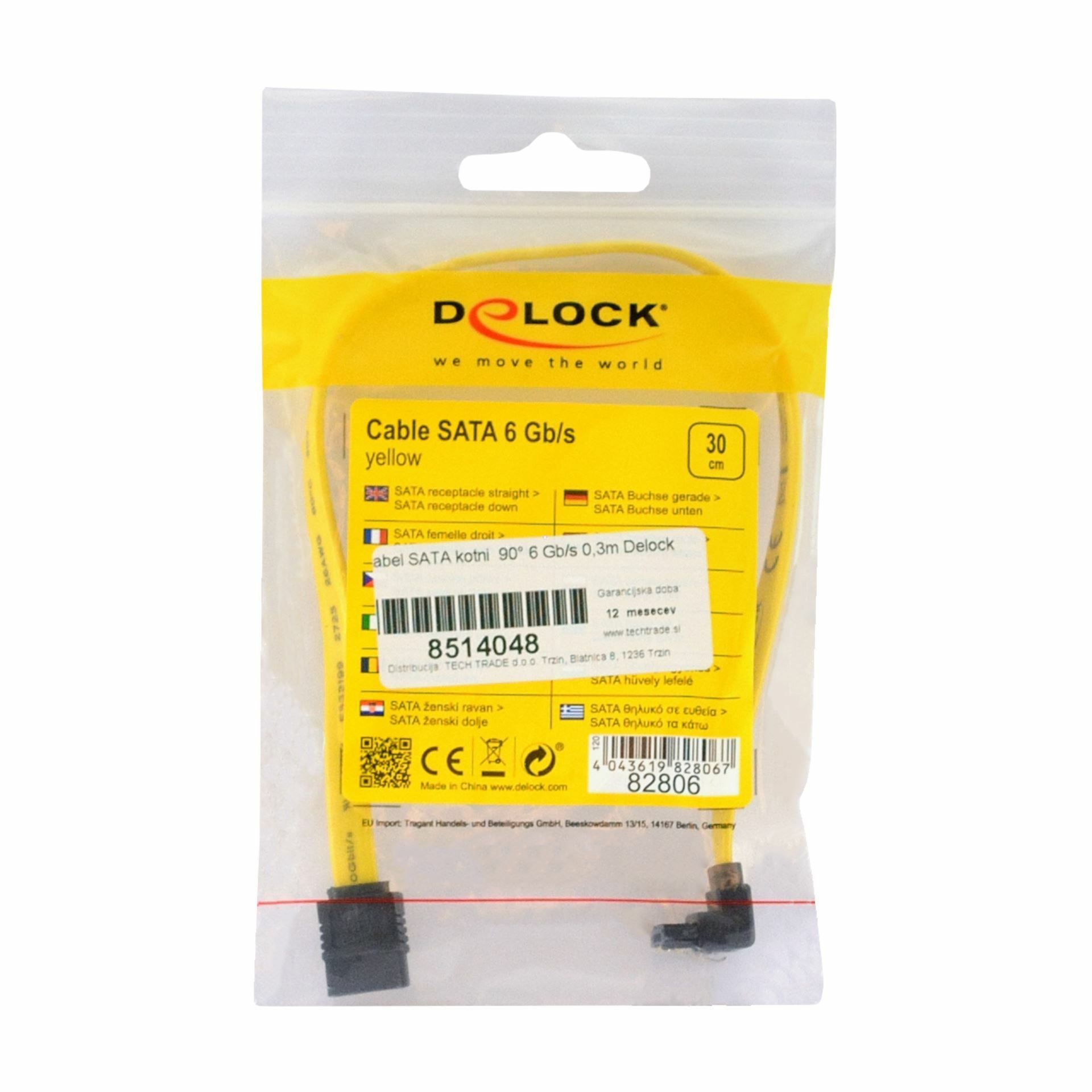 Delock kabel SATA kotni 90° 6Gb/s 0,3m 82806 - slika 2