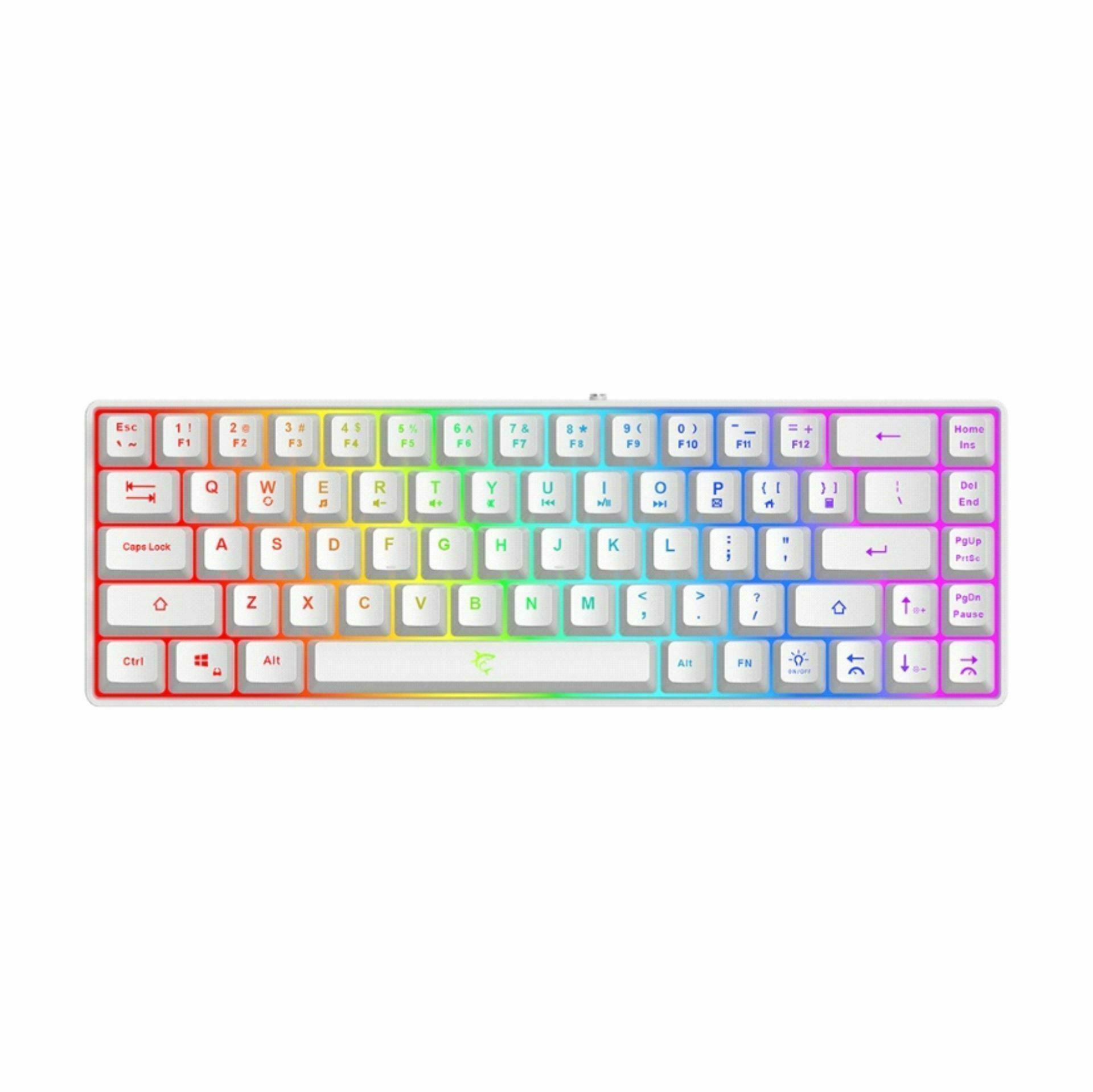 WHITE SHARK tipkovnica USB bela SLO gaming GK-2201 RONIN-W-HR