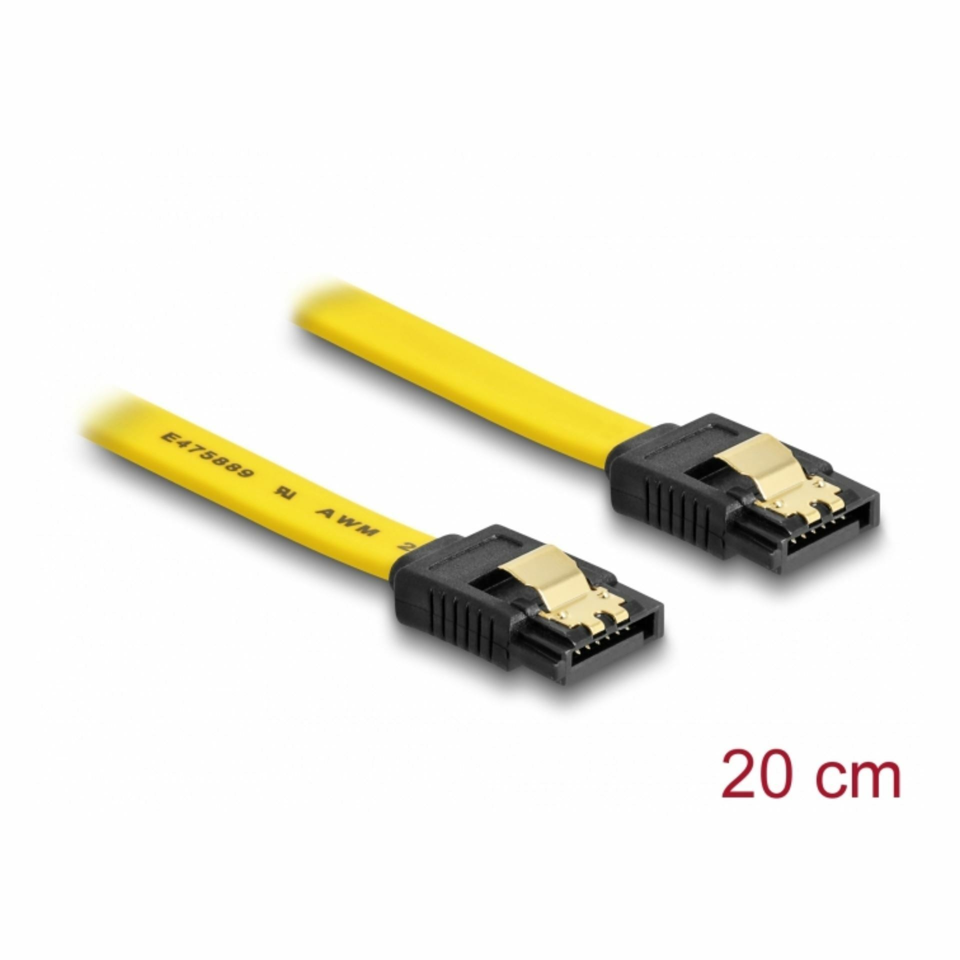 Delock kabel SATA 6Gb/s 0,2m rumen 82808 - slika 2