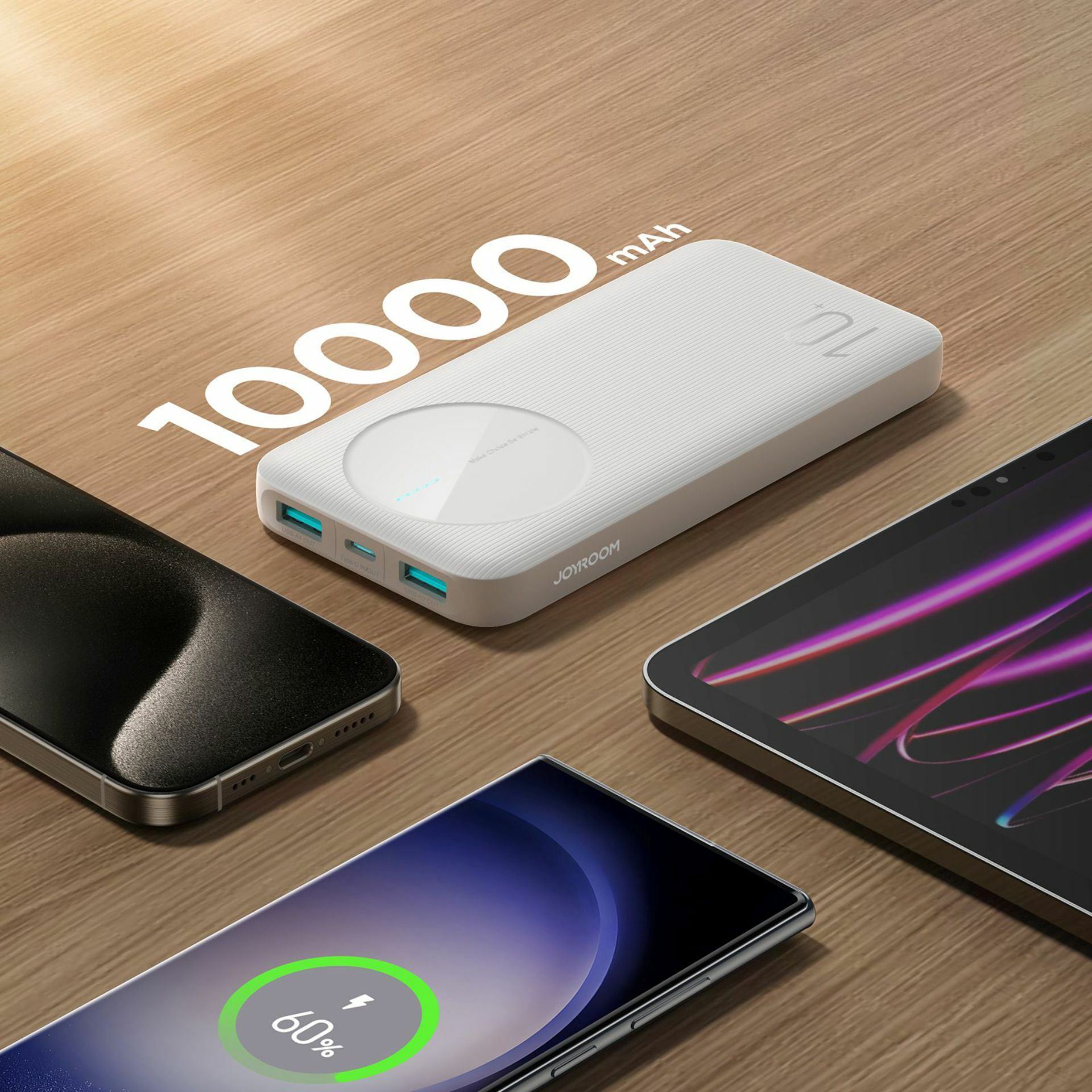 Joyroom prenosna baterija 10.000mAh PowerBank bela JR-PBF12 - slika 2