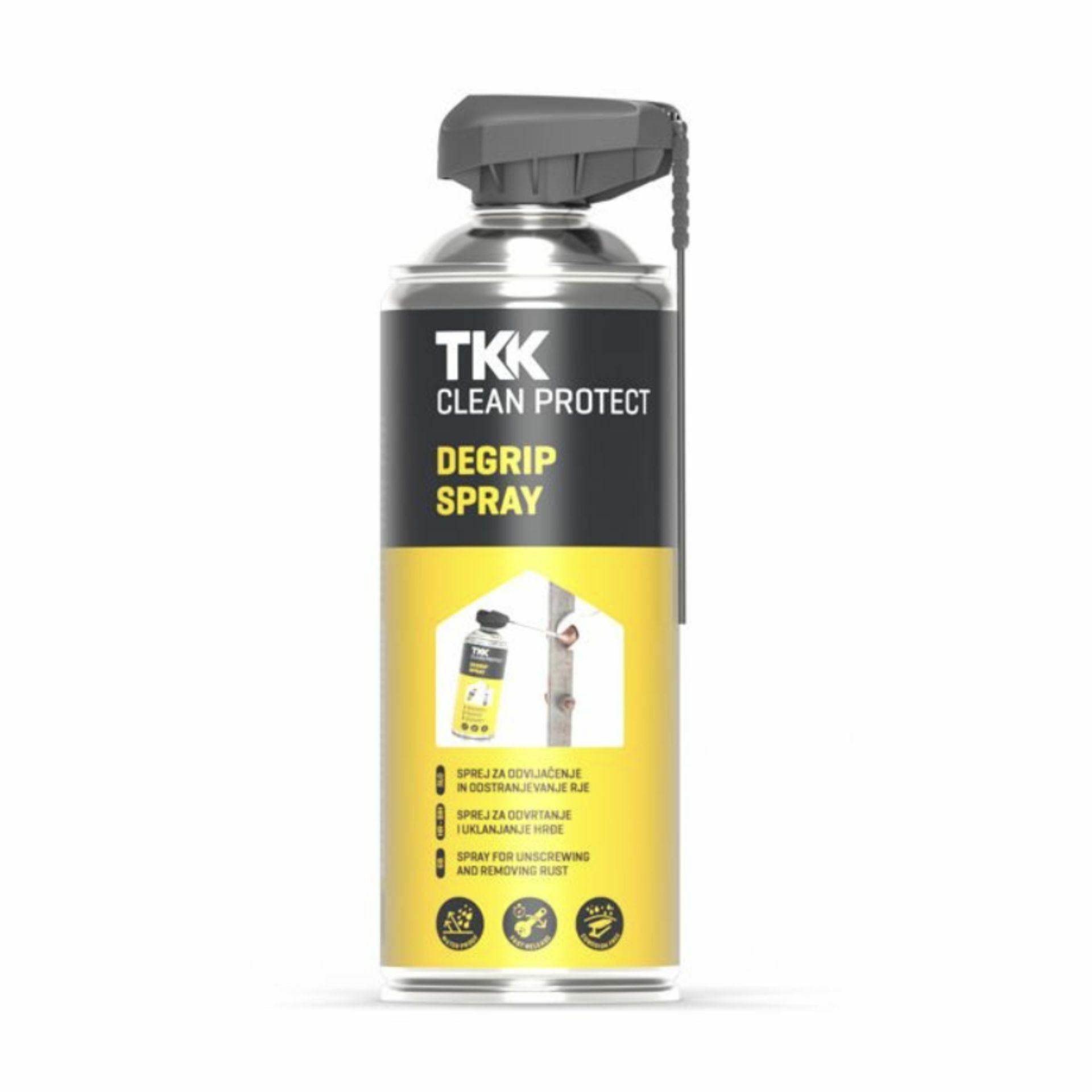 TKK tehnični sprej DEGRIP ČISTILO IN RAZMAŠČEVALEC CLEAN PROTECT 400ML