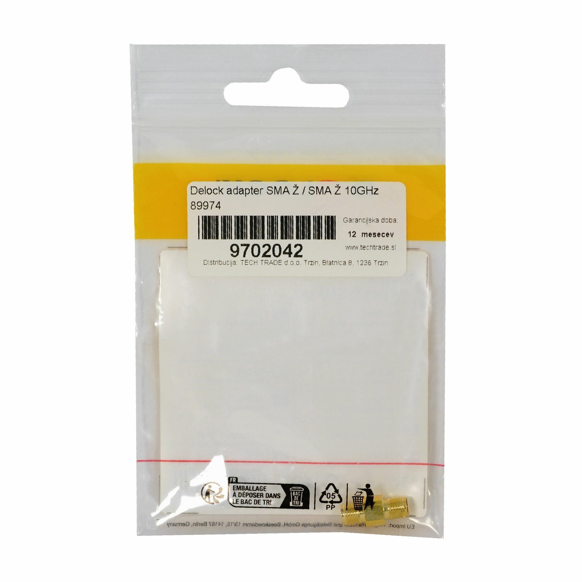 Delock adapter SMA Ž / SMA Ž 10GHz 89974 - slika 2