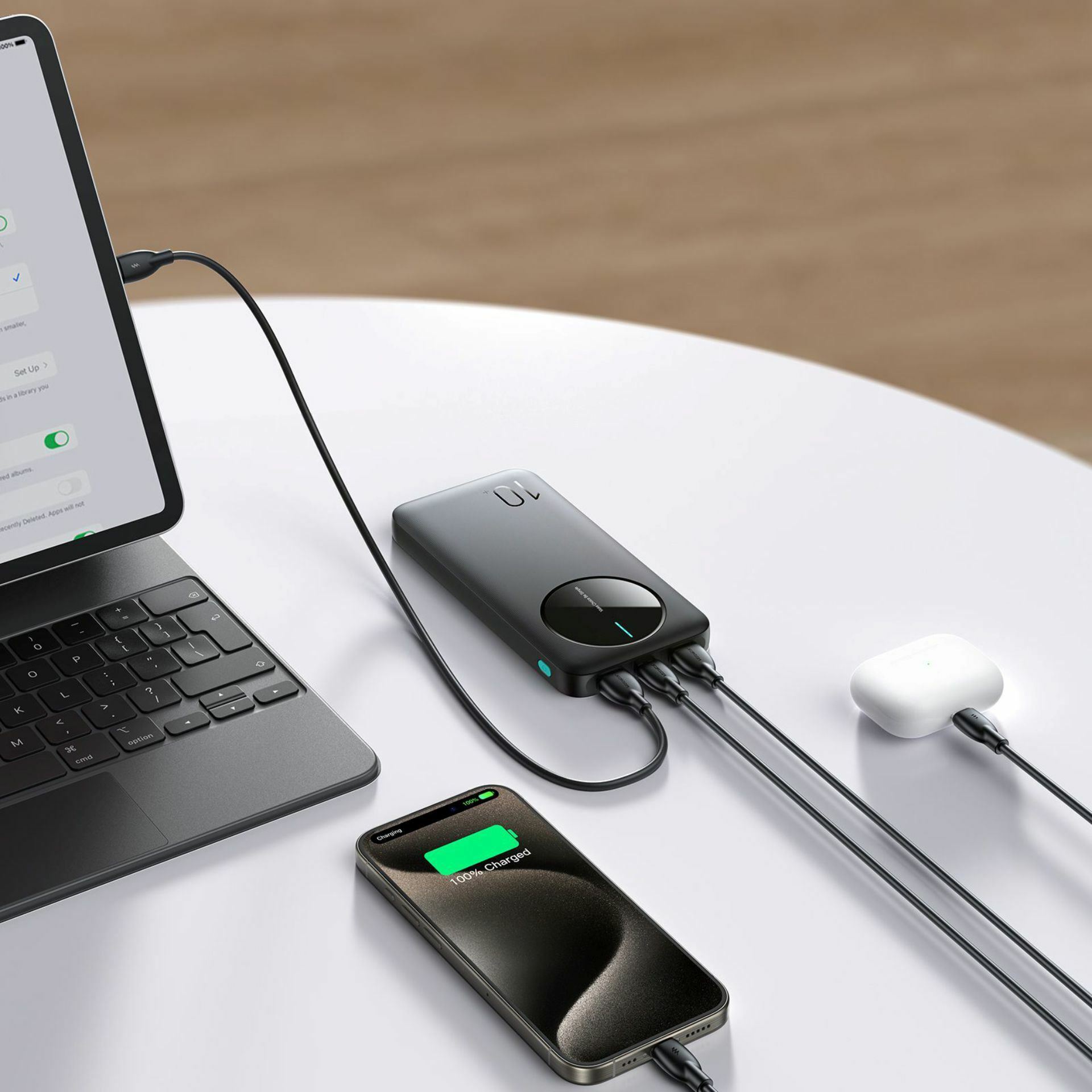 Joyroom prenosna baterija 10.000mAh PowerBank črna JR-PBF12 - slika 2