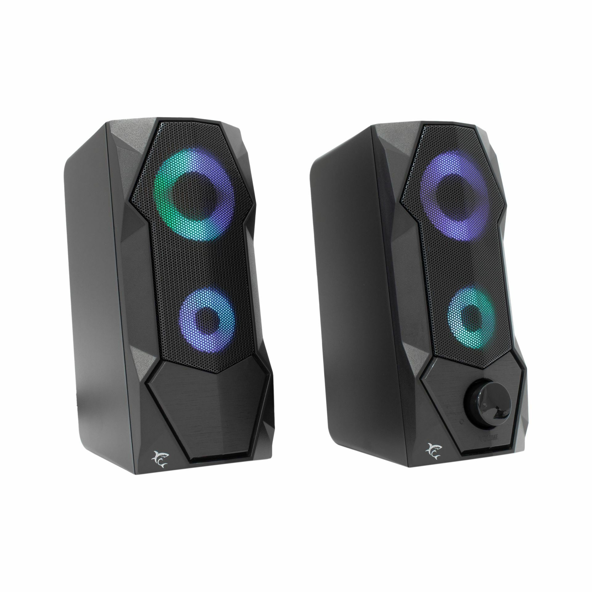 WHITE SHARK zvočniki 2.0 FLOW RGB USB črni GSP-634 FLOW