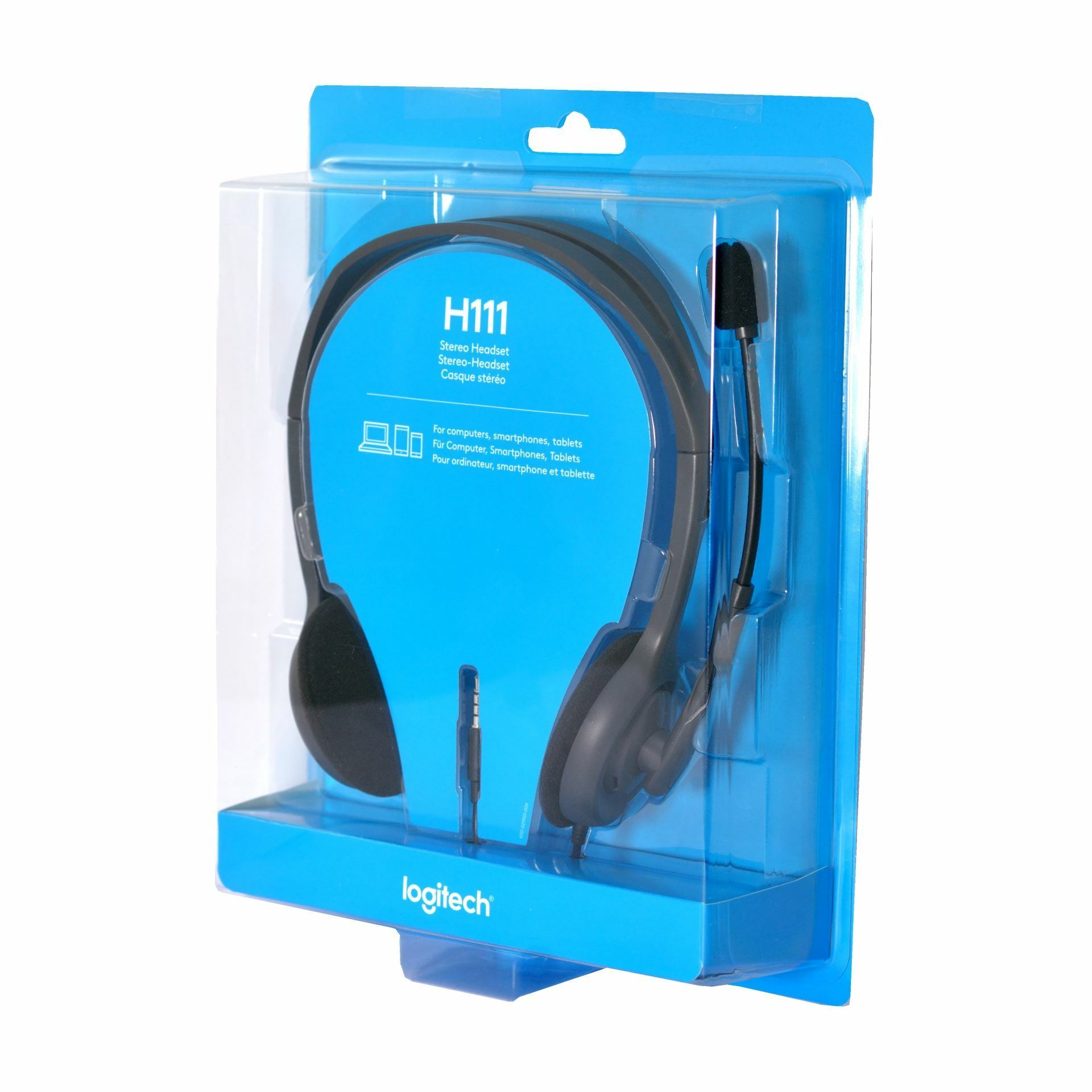 Logitech slušalke+mikrofon H111 temno sive 981-000593 - slika 3