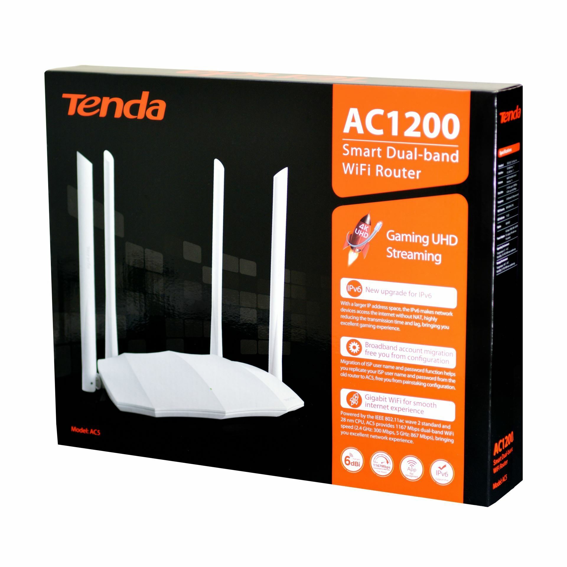 Tenda usmerjevalnik WiFi AC 1200Mb Dual-Band bel AC5V3 - slika 3