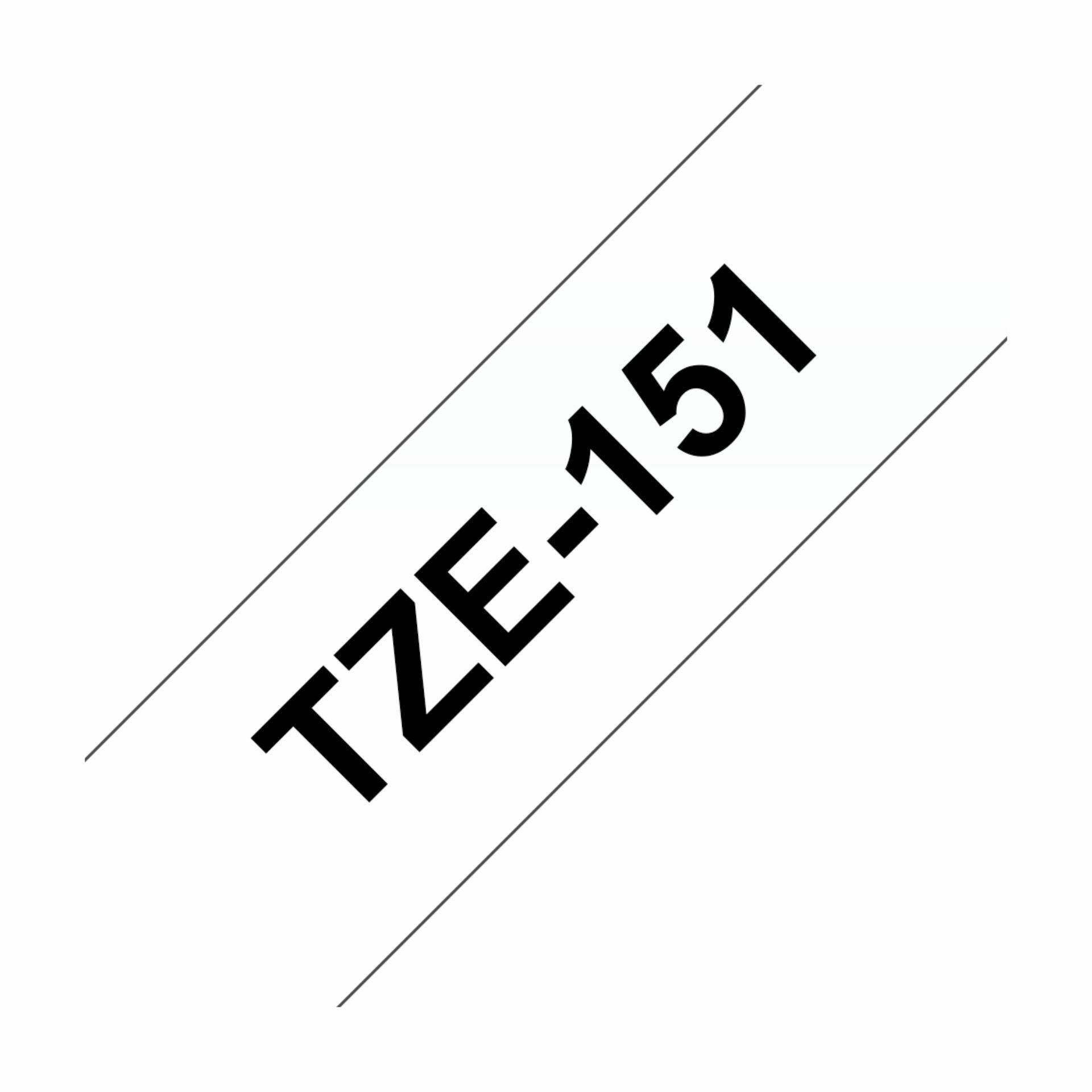 BROTHER trak TZe 151 prozoren/črn 24mm - slika 2