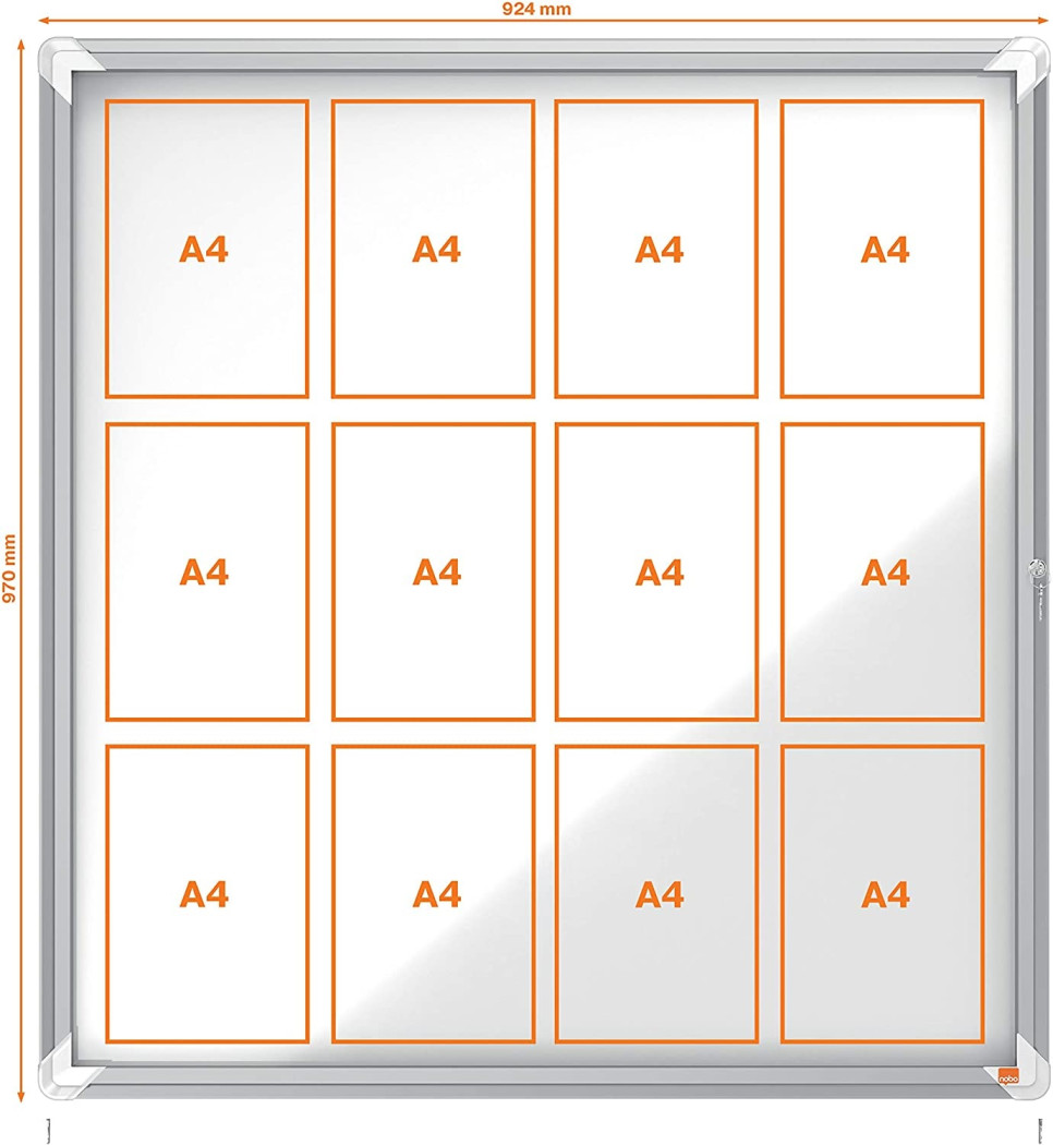 Tabla oglasna nobo zunanja magnetna s ključem 12xa4 924x970mm 1902581