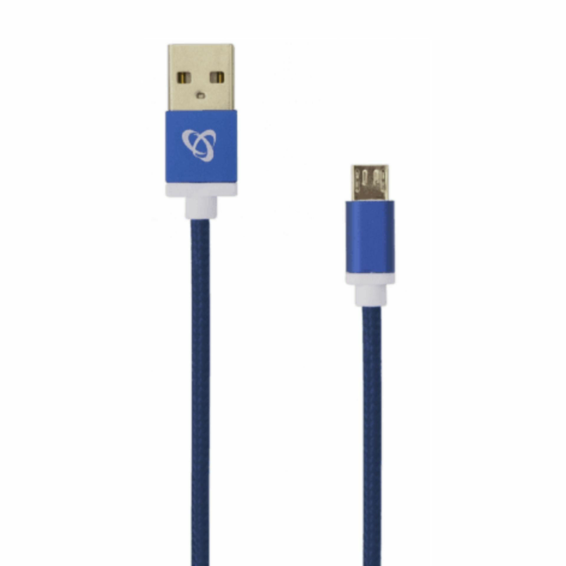 SBOX kabel USB A-B mikro 1,5m moder bombažna zaščita