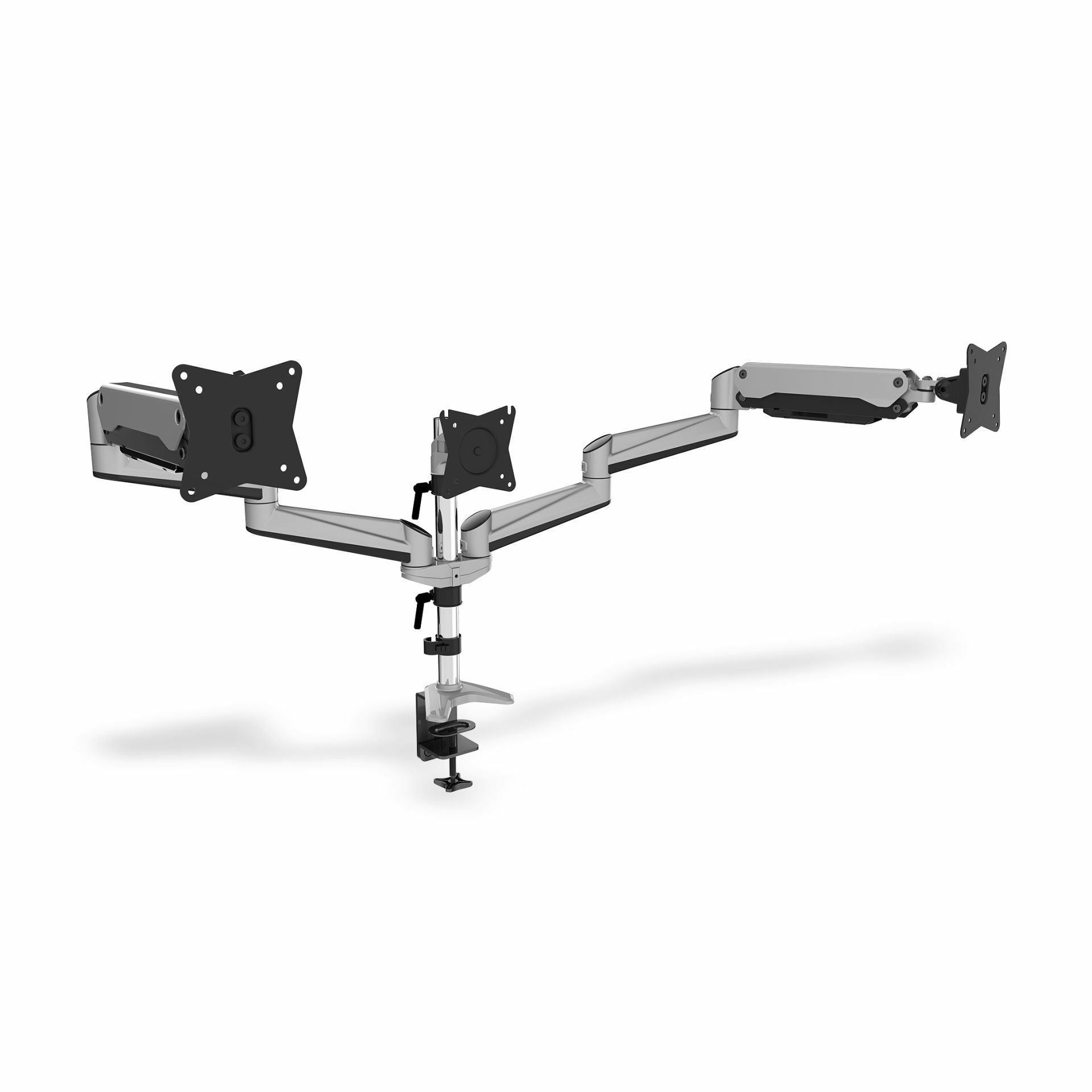 Digitus namizni nosilec za 3x monitor srebrno/črn DA-90363