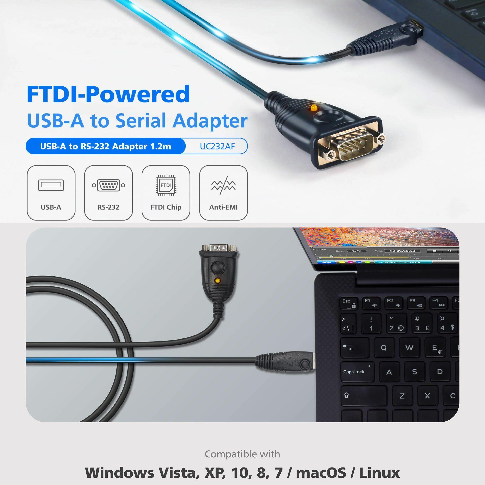 ATEN pretvornik USB - Serial FTDI UC232AF - slika 2