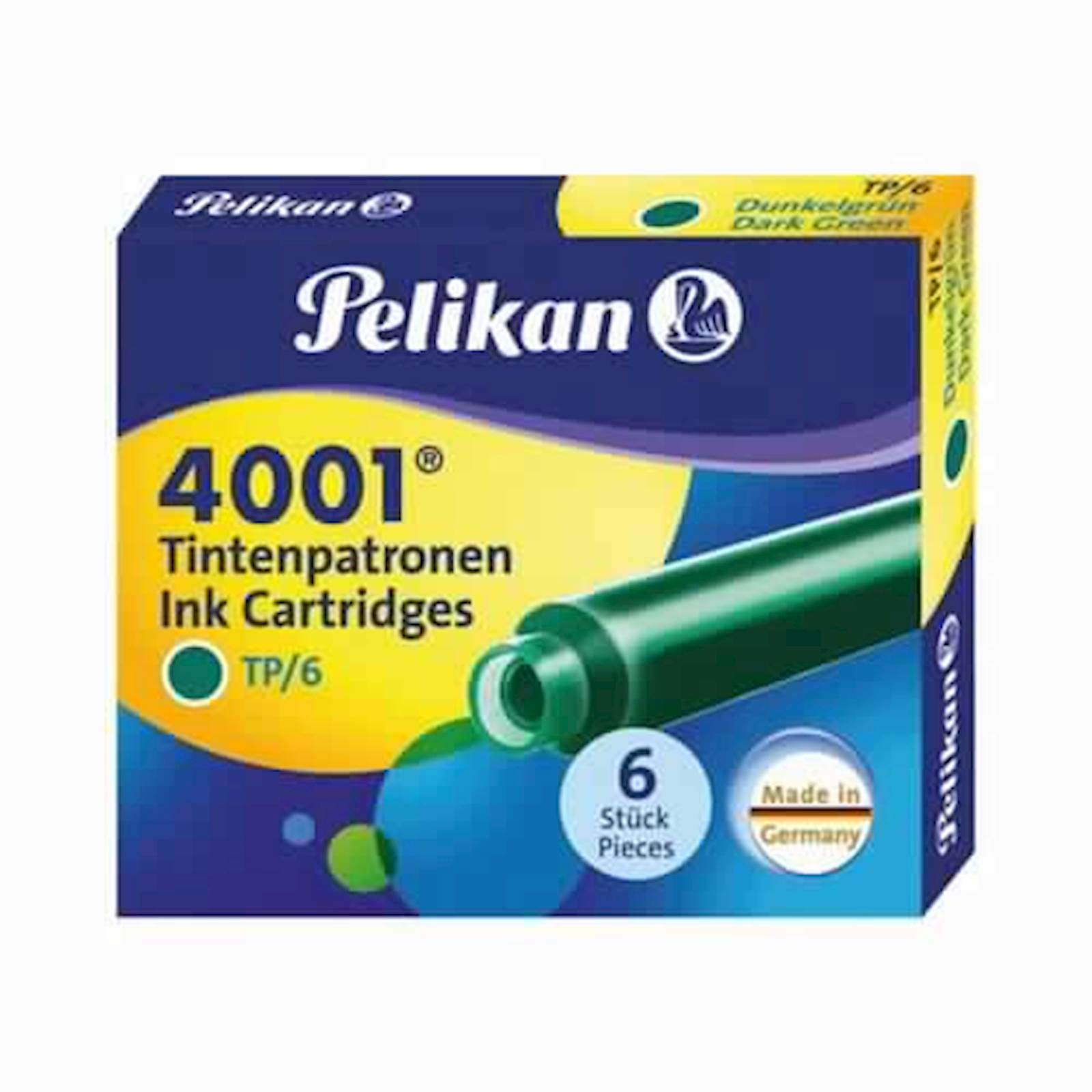 Pelikan črnilni vložek 4001 TP/6, temno zelen