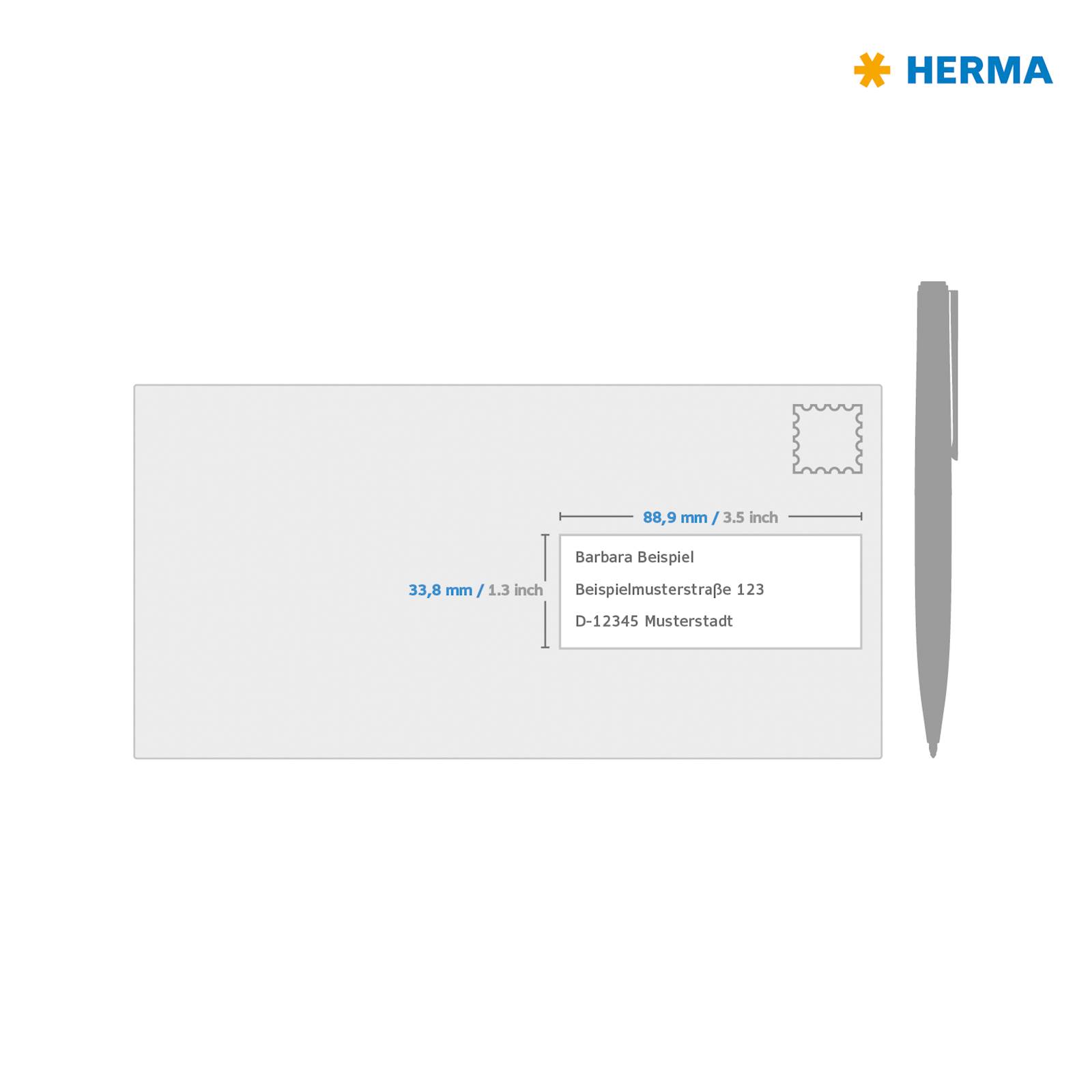 Herma etikete Superprint Removables, 88.9x33.8 mm, 100/1 - slika 3