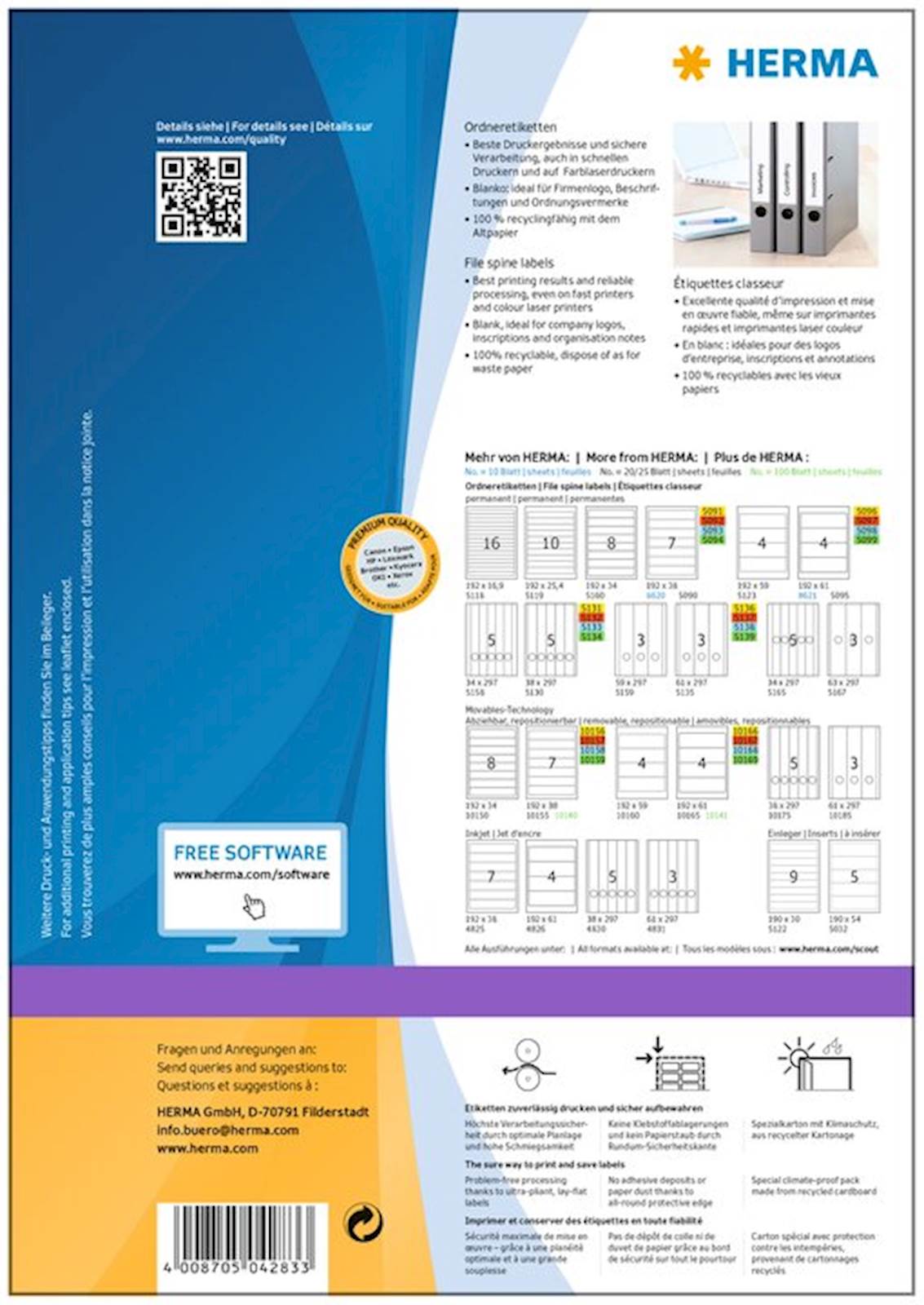 Herma etikete Superprint Special za mape in registratorje, 192x38 mm, 100/1 - slika 2