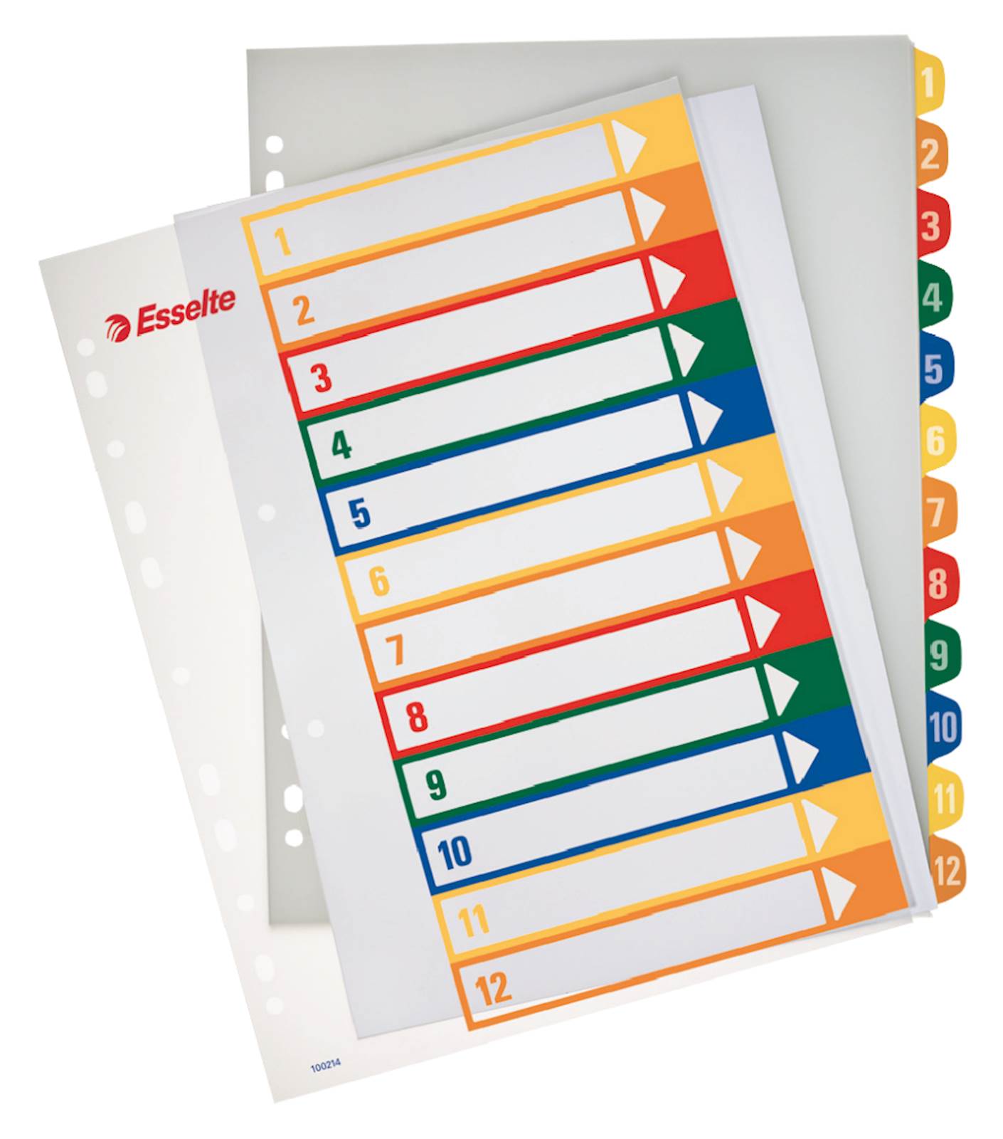 Esselte pregradni karton, A4, PP, barvni, 1-12 - slika 4