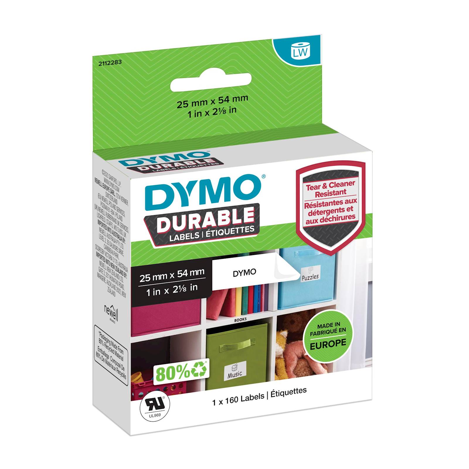 DYMO LW nalepke DURABLE 25 x 54mm