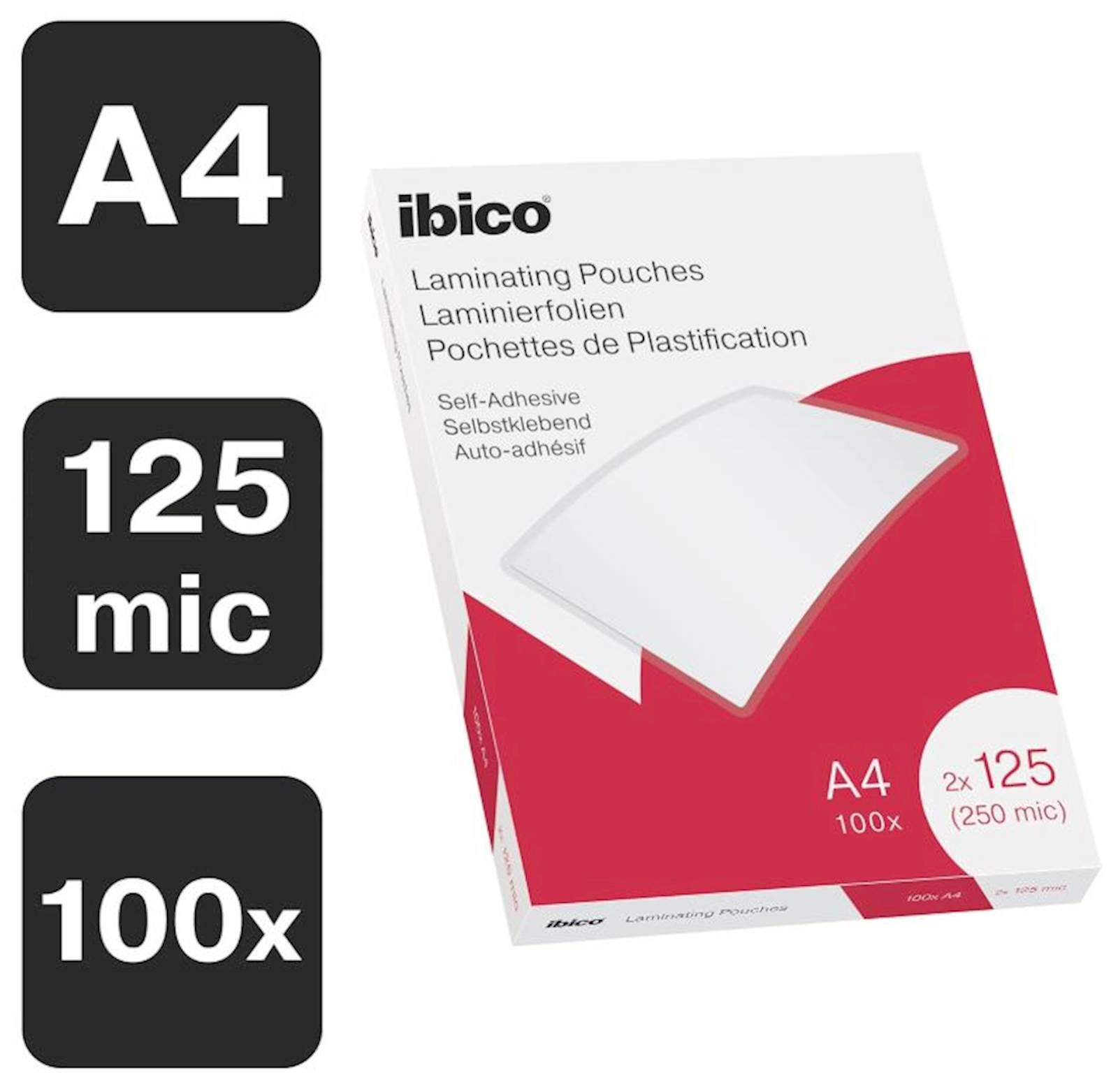GBC žepki za plastificiranje, A4, 250mic, z lepilom, 100/1 - slika 2