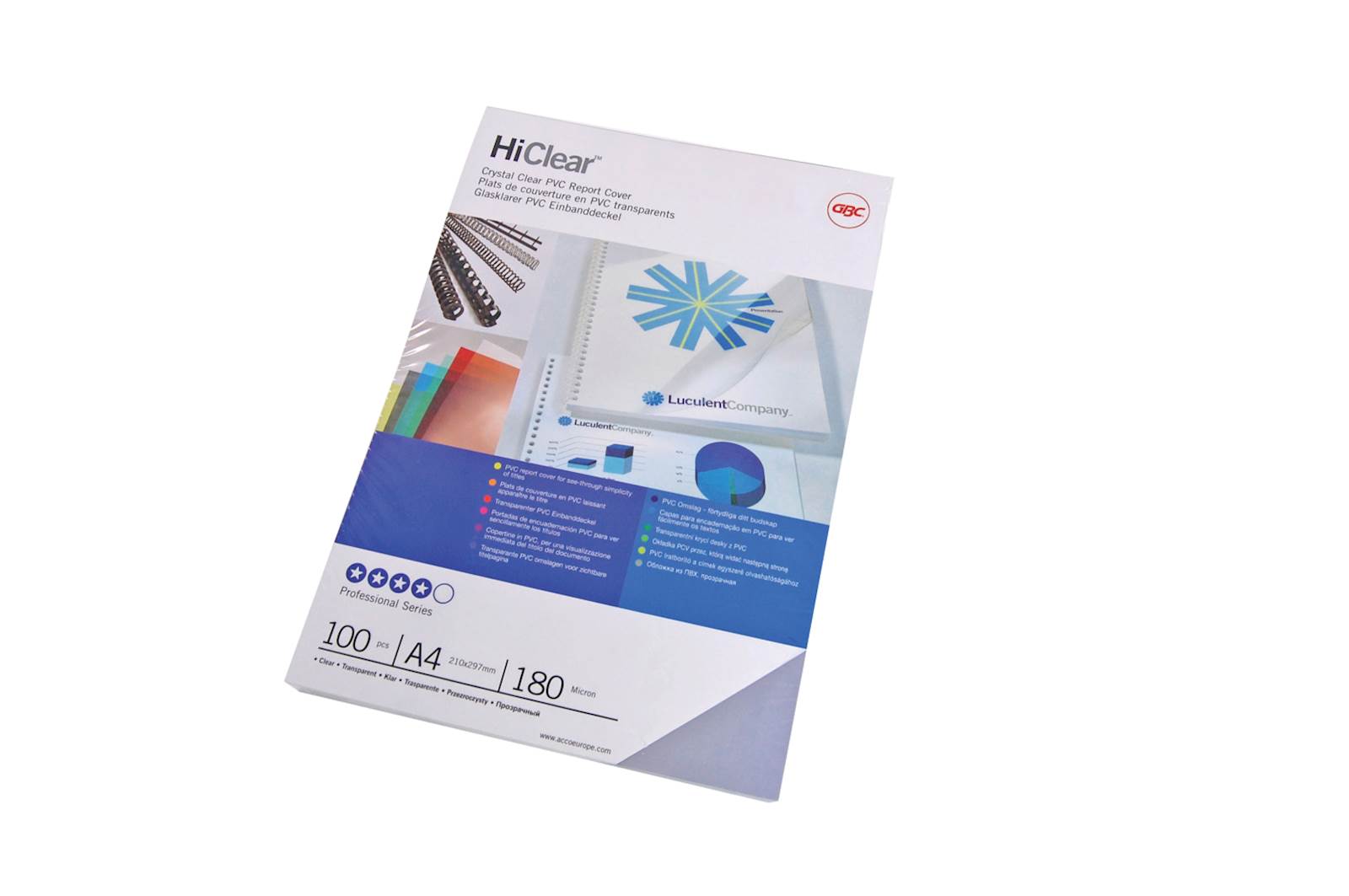 GBC platnica za vezavo, PVC, HiClear, A4, 200mic, 100/1