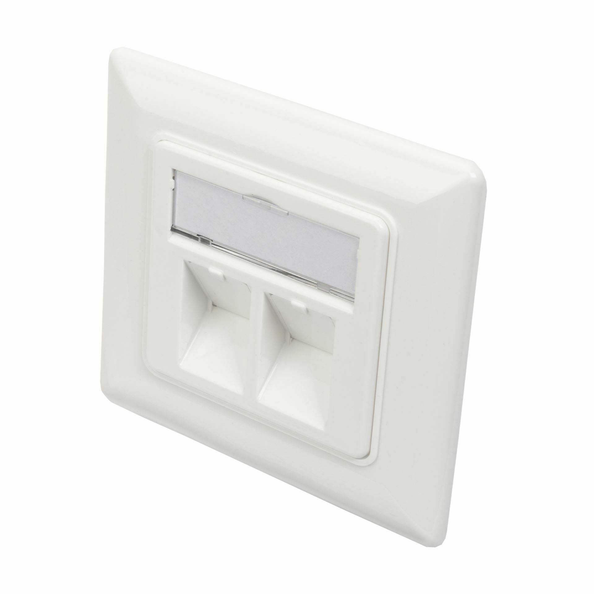 Digitus podometna vtičnica 2x RJ45 kotna 80x80 DN-93801-1