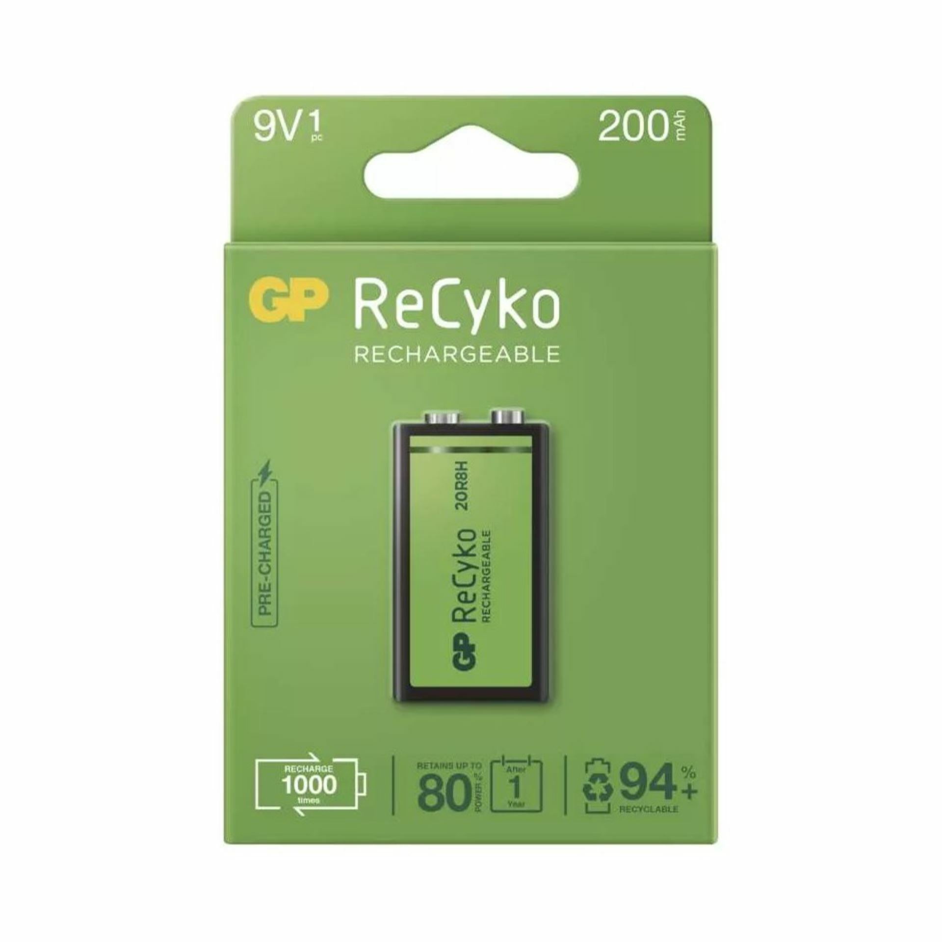 GP polnilna baterija 9V-200 mAh Ni-Mh - slika 2