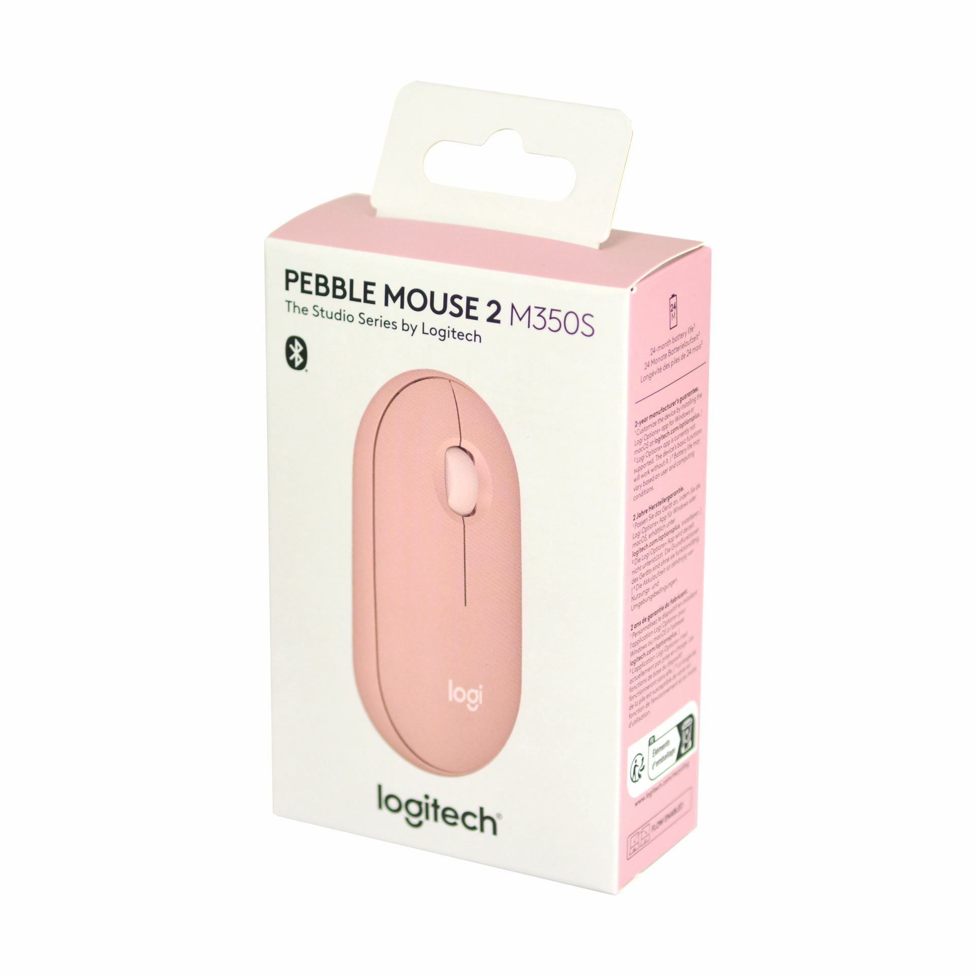 Logitech miška M350S Pebble 2 brezžična Bluetooth roza 910-007014 - slika 3