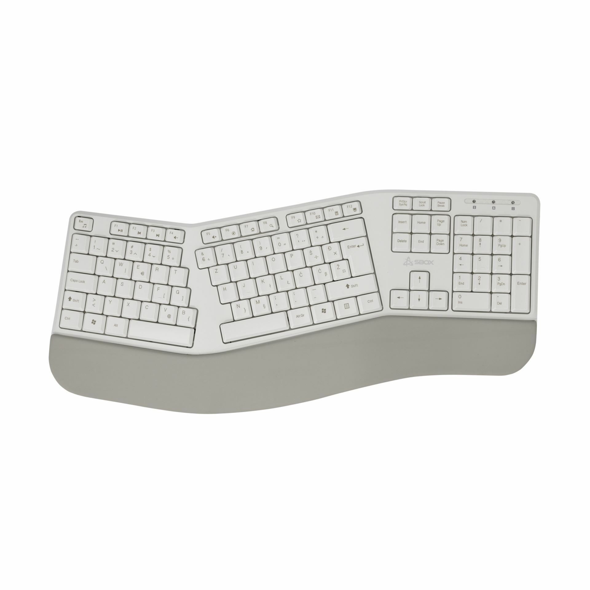 SBOX tipkovnica brezžična ERGO bež SLO WK-905