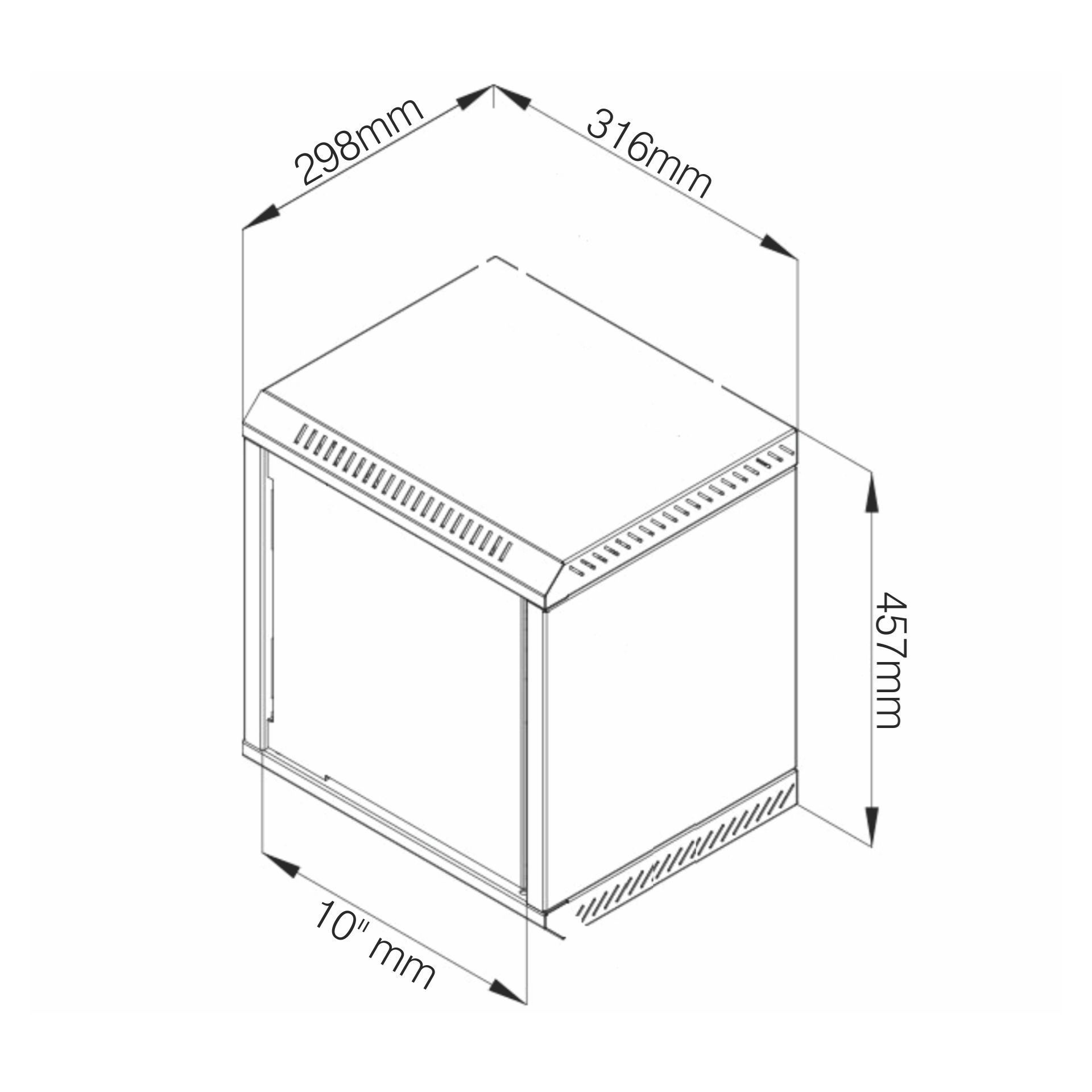 Digitus 250mm kabinet 9U 460x315x300 črn DN-49103 - slika 2