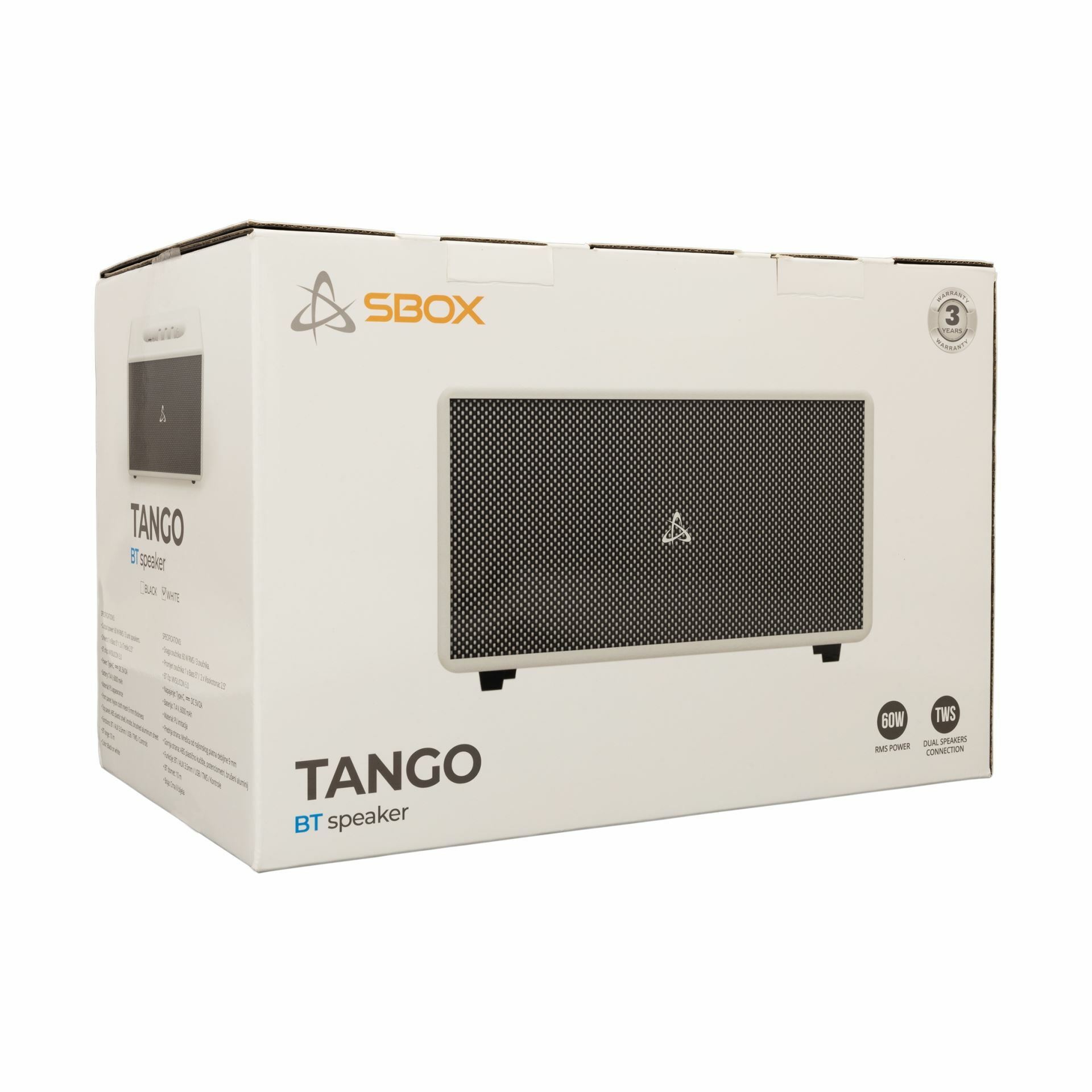 SBOX zvočnik Bluetooth bel BT-60 TANGO-W - slika 3