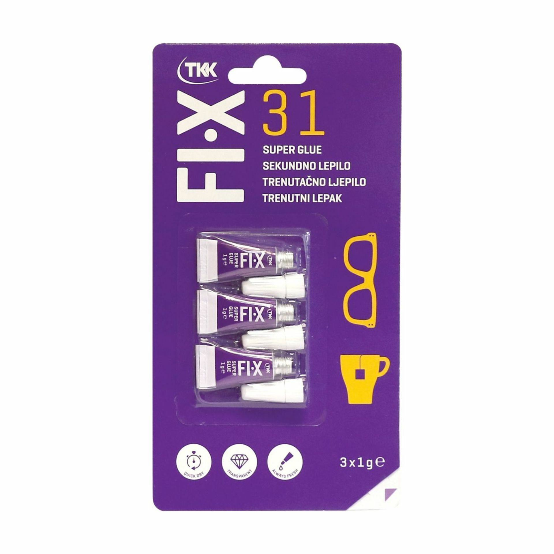 TKK sekundno lepilo FIX 31 3x 1g