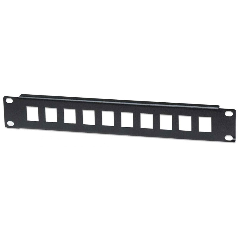 INTELLINET 10'' 1U 10-port črn slepi patch panel
