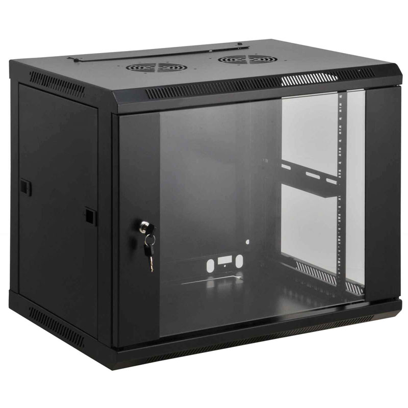 INTELLINET 19'' 6U 600x450 črna zidna komunikacijska omara