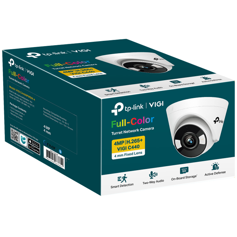 TP-LINK VIGI C440 2.8mm dnevna/nočna 4MP LAN QHD bela nadzorna kamera - slika 2