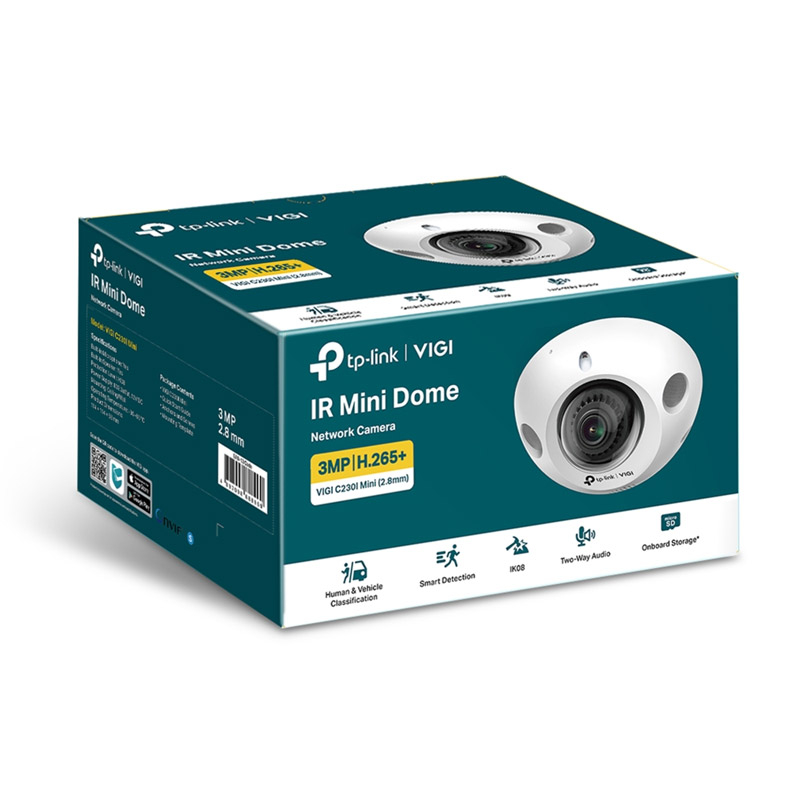 TP-LINK Vigi C230i mini 3MP (2,8mm) IR 2K bela DOME zunanja nadzorna kamera - slika 2