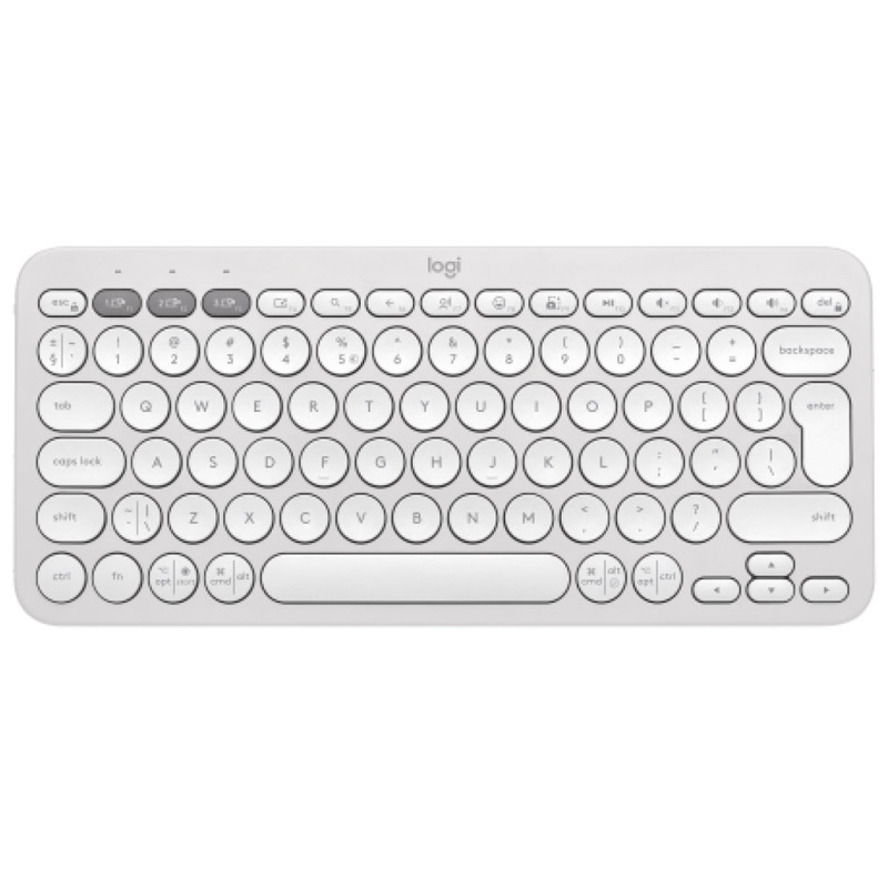 LOGITECH PEBBLE KEYS 2 K380s Bluetooth bela tipkovnica