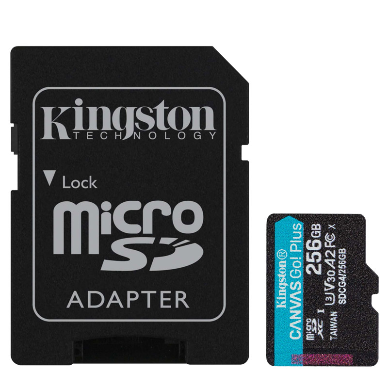 KINGSTON Canvas Go! Plus microSD 256GB Class 10 UHS-I U3 V30 A2 SD adapter SDCG4/256GB spominska kartica