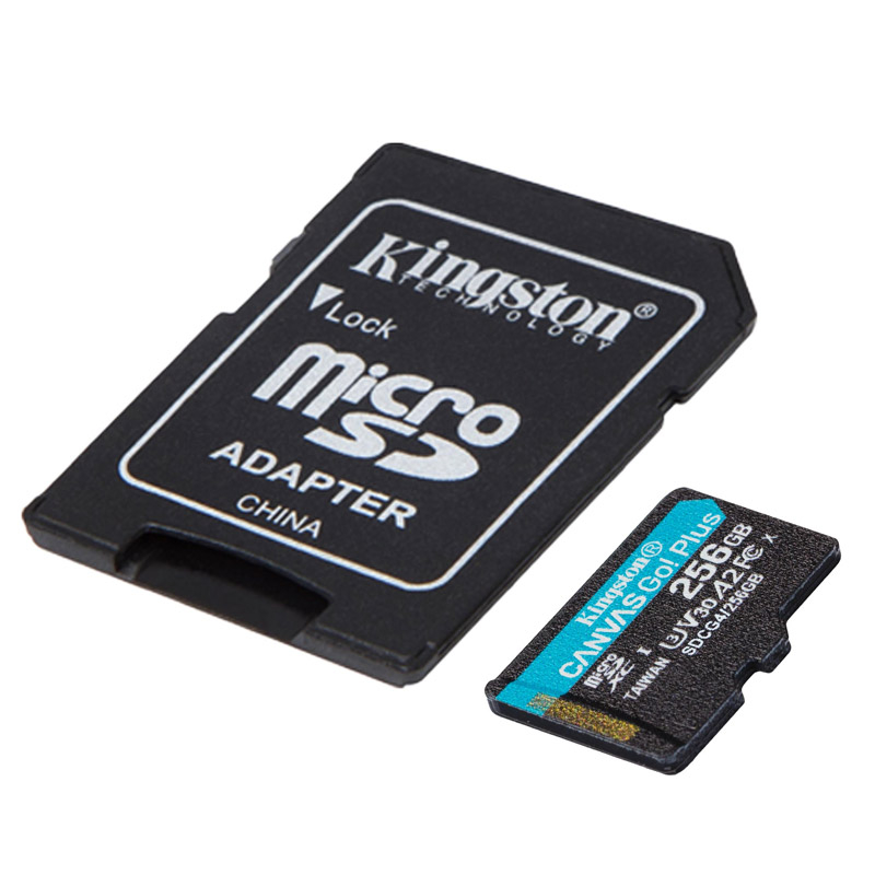 KINGSTON Canvas Go! Plus microSD 256GB Class 10 UHS-I U3 V30 A2 SD adapter SDCG4/256GB spominska kartica - slika 2