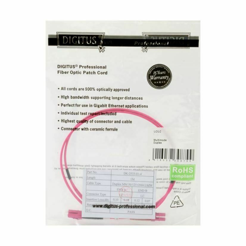Digitus optični patch MM LC/LC 3m OM4 - slika 3