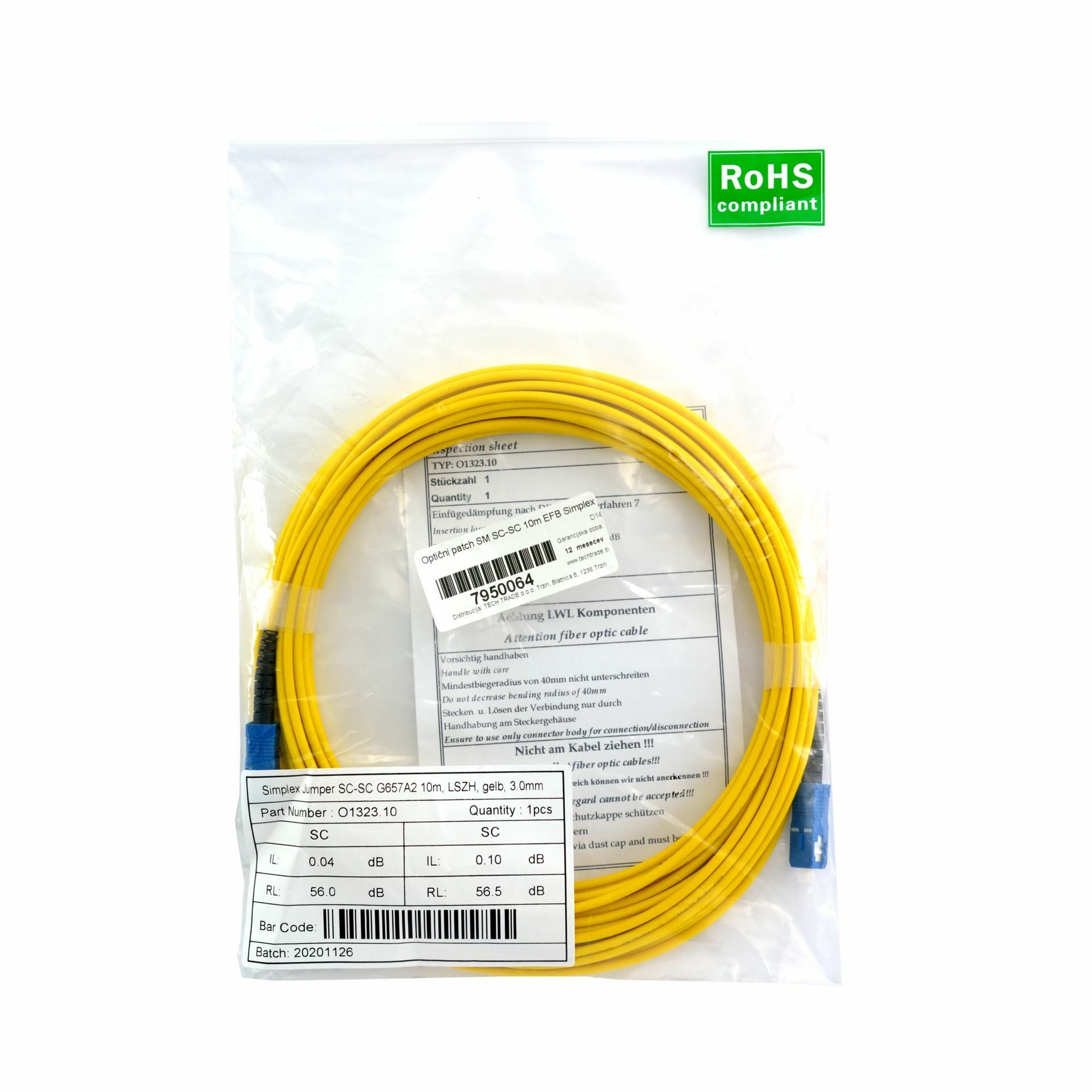 EFB optični patch SM SC-SC 10m Simplex - slika 2