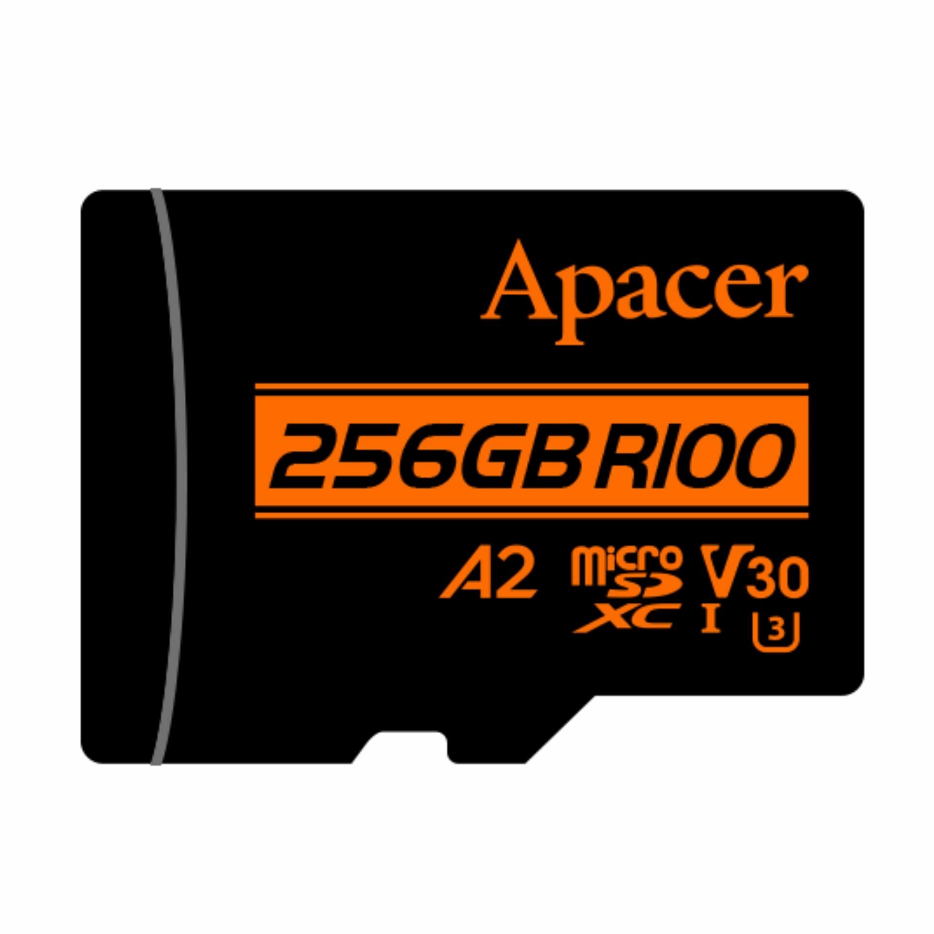 APACER microSD XC 256GB spominska kartica U3 R100 V30 A2 AP256GMCSX10U8-R - slika 2