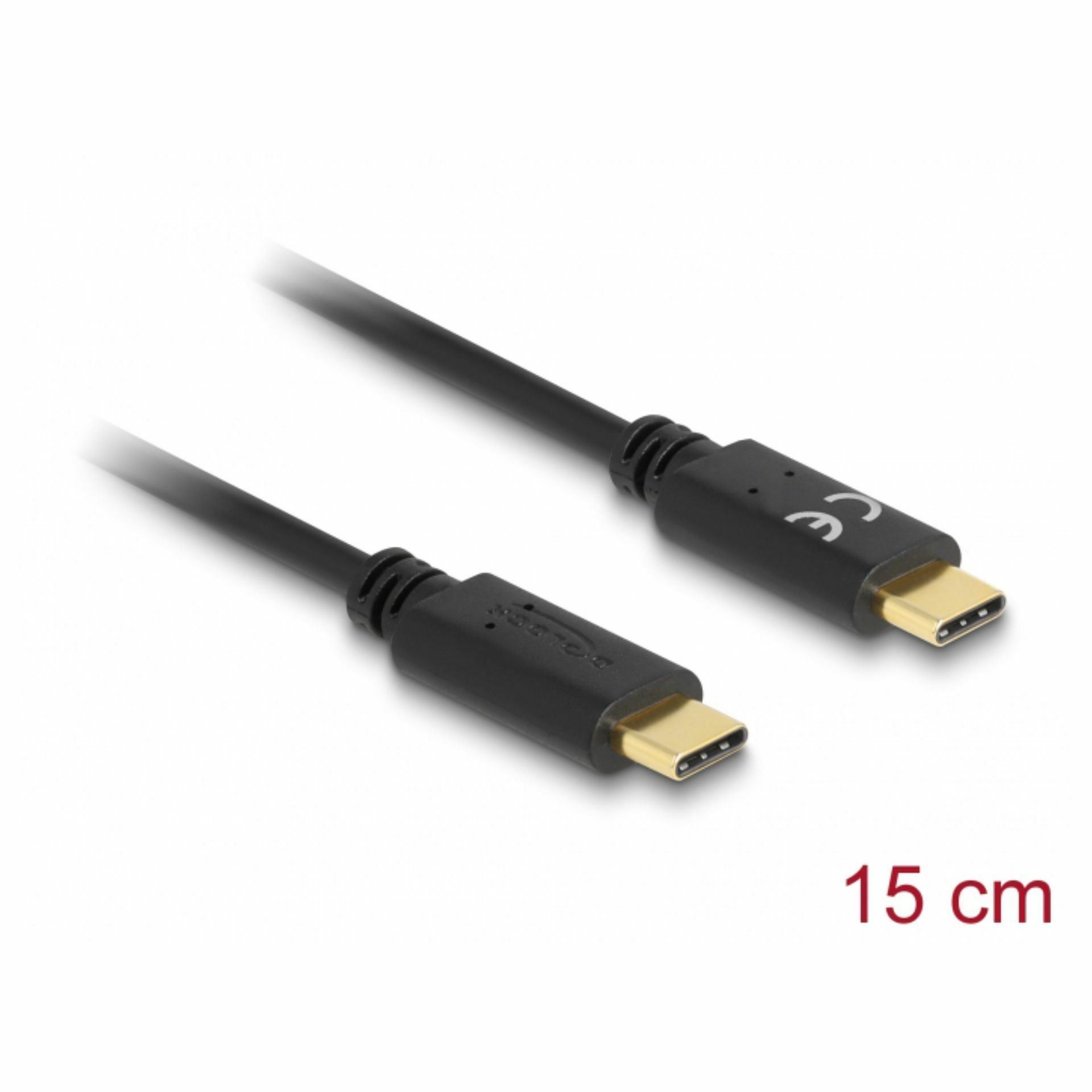 Delock kabel USB C-C 15cm 100W 5A E-Marker črn 85356 - slika 2