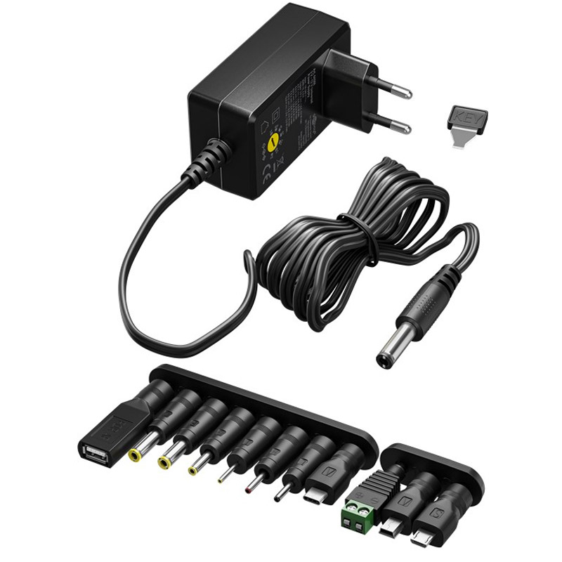 GOOBAY 5V-15V do 36W DC 2,4A univerzalni adapter napajalnik