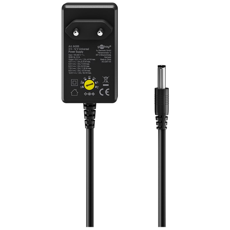 GOOBAY 5V-15V do 36W DC 2,4A univerzalni adapter napajalnik - slika 2
