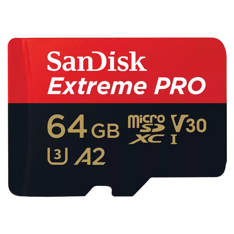 SANDISK Extreme PRO microSDXC 64GB UHS-I 4K UHD SDSQXCU-064G-GN6MA spominska kartica