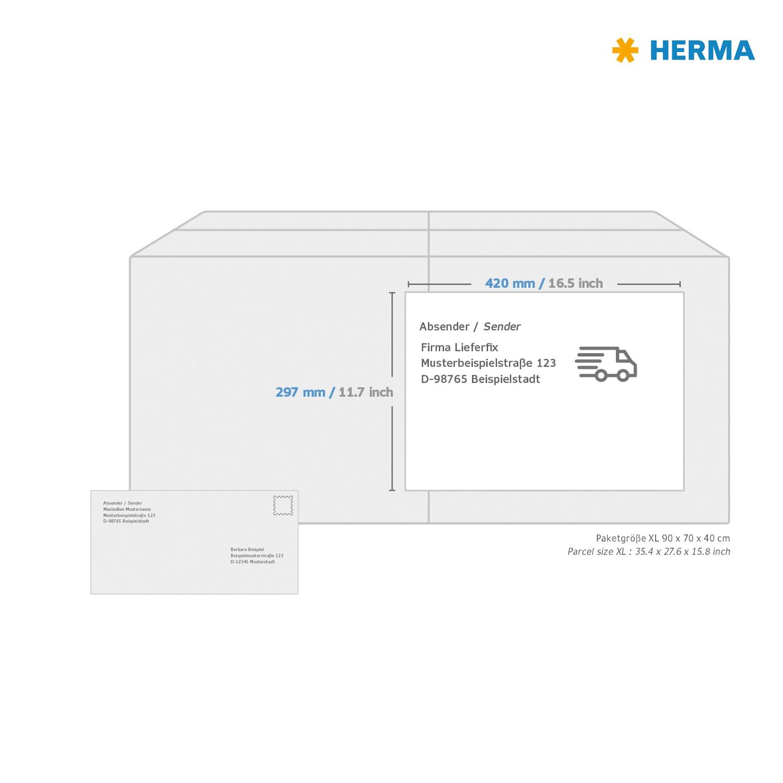 Herma naslovne etikete Premium, A3, 420x297 mm, 100/1, bela - slika 4